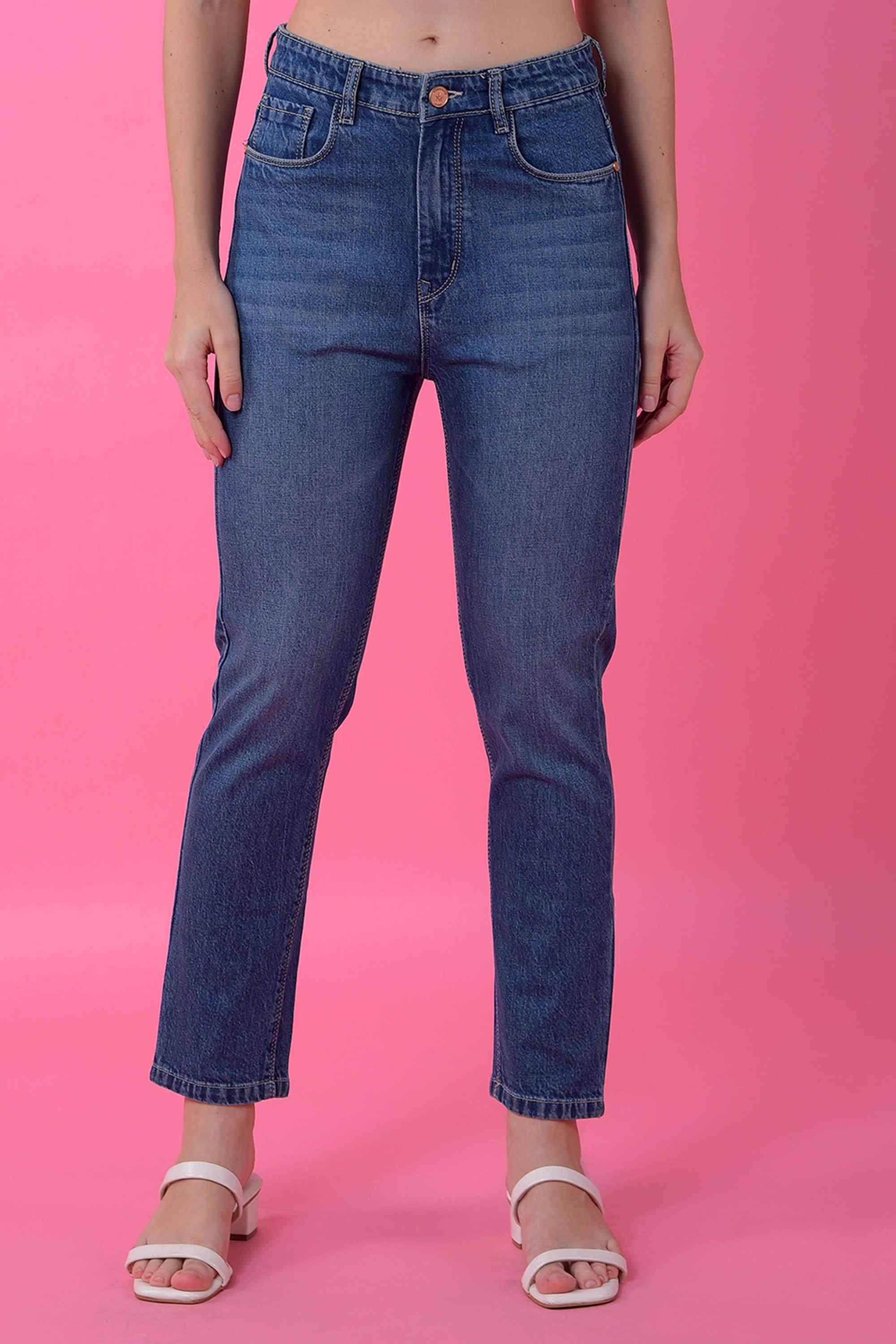 crimsoune club Blended Fabric Straight Fit Women's Jeans-picture-31