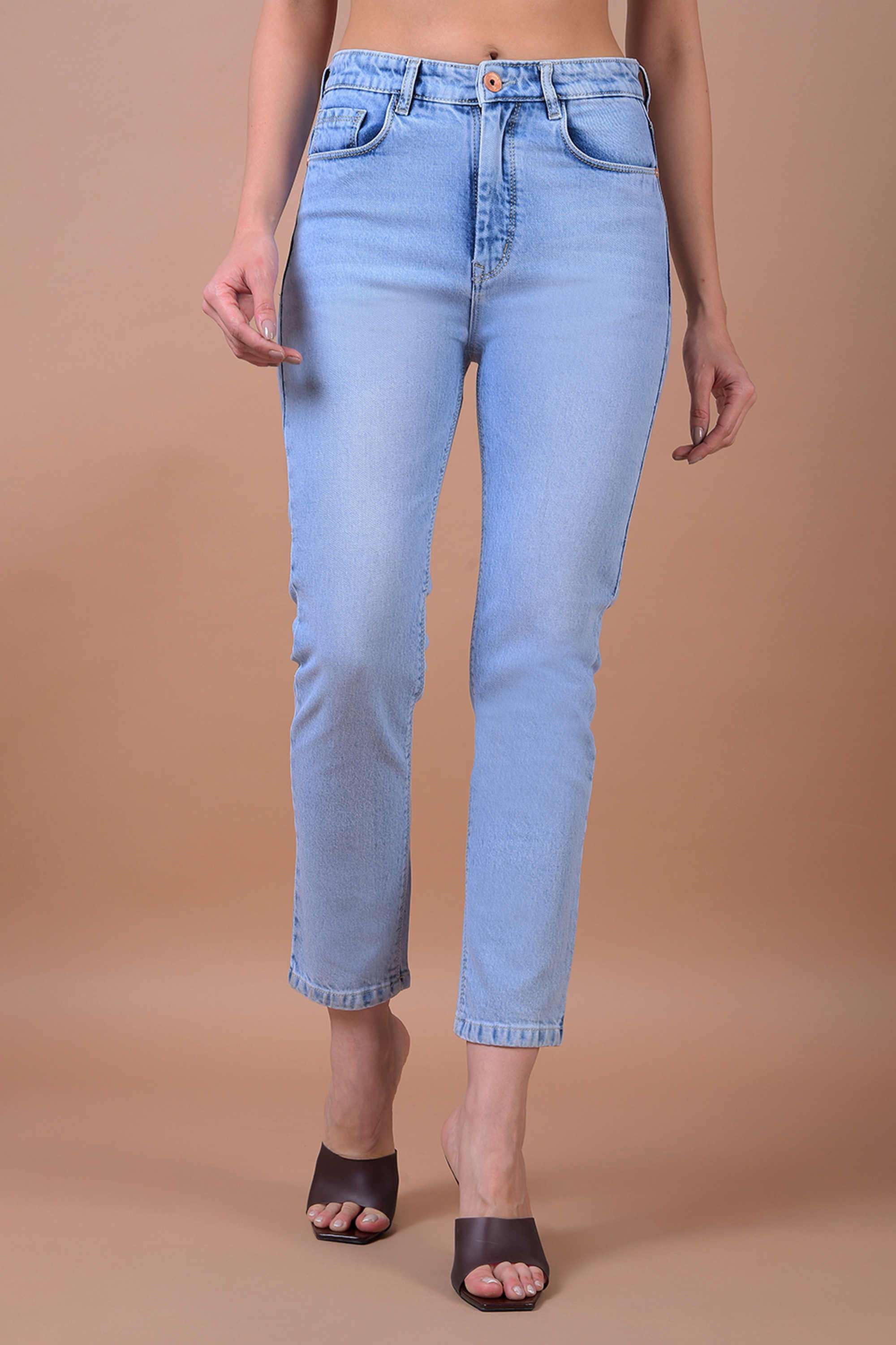 crimsoune club Blended Fabric Straight Fit Women's Jeans-picture-37