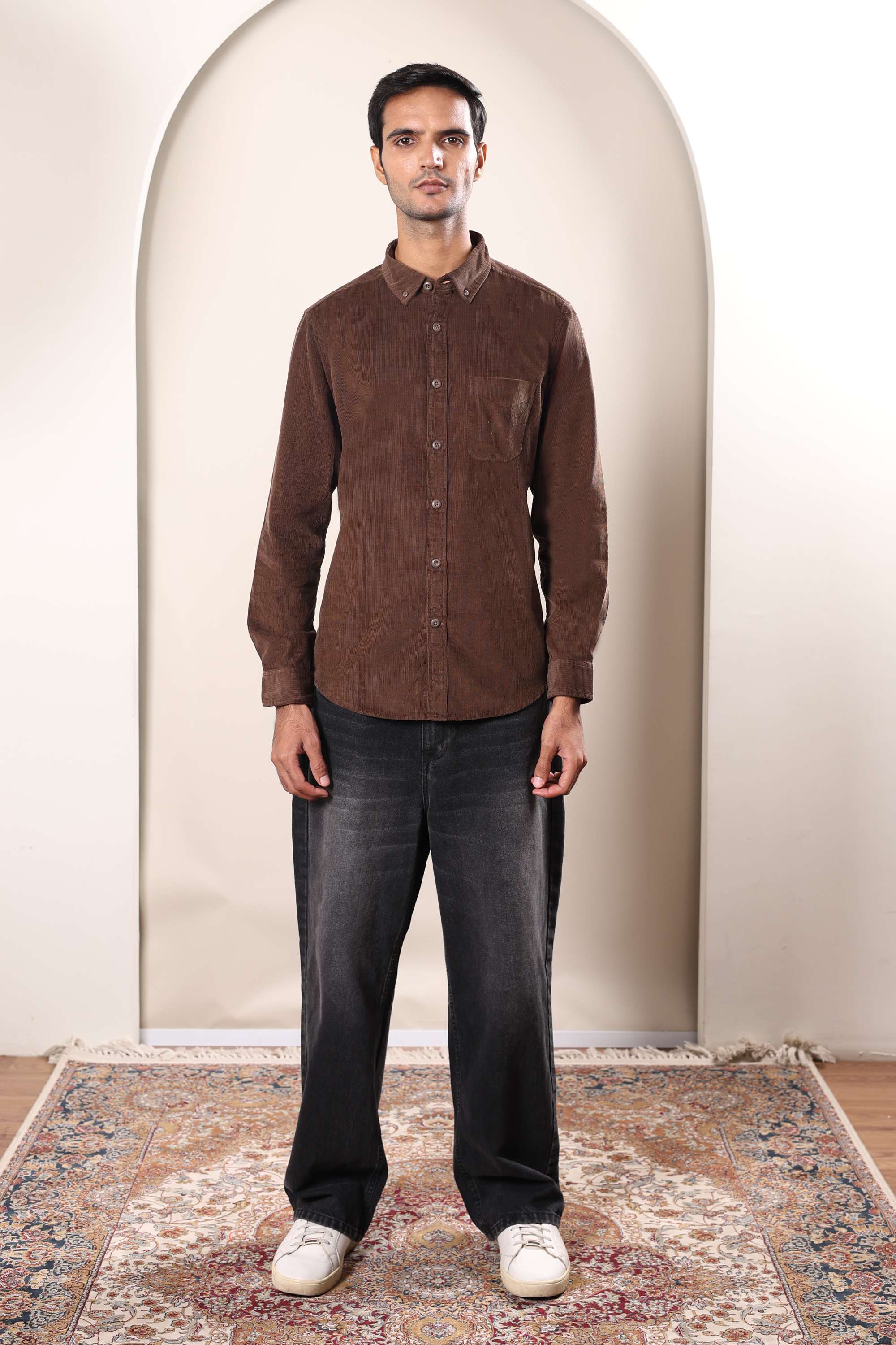 Solid-Cotton-Regular-Fit-Men-s-Casual-Shirt