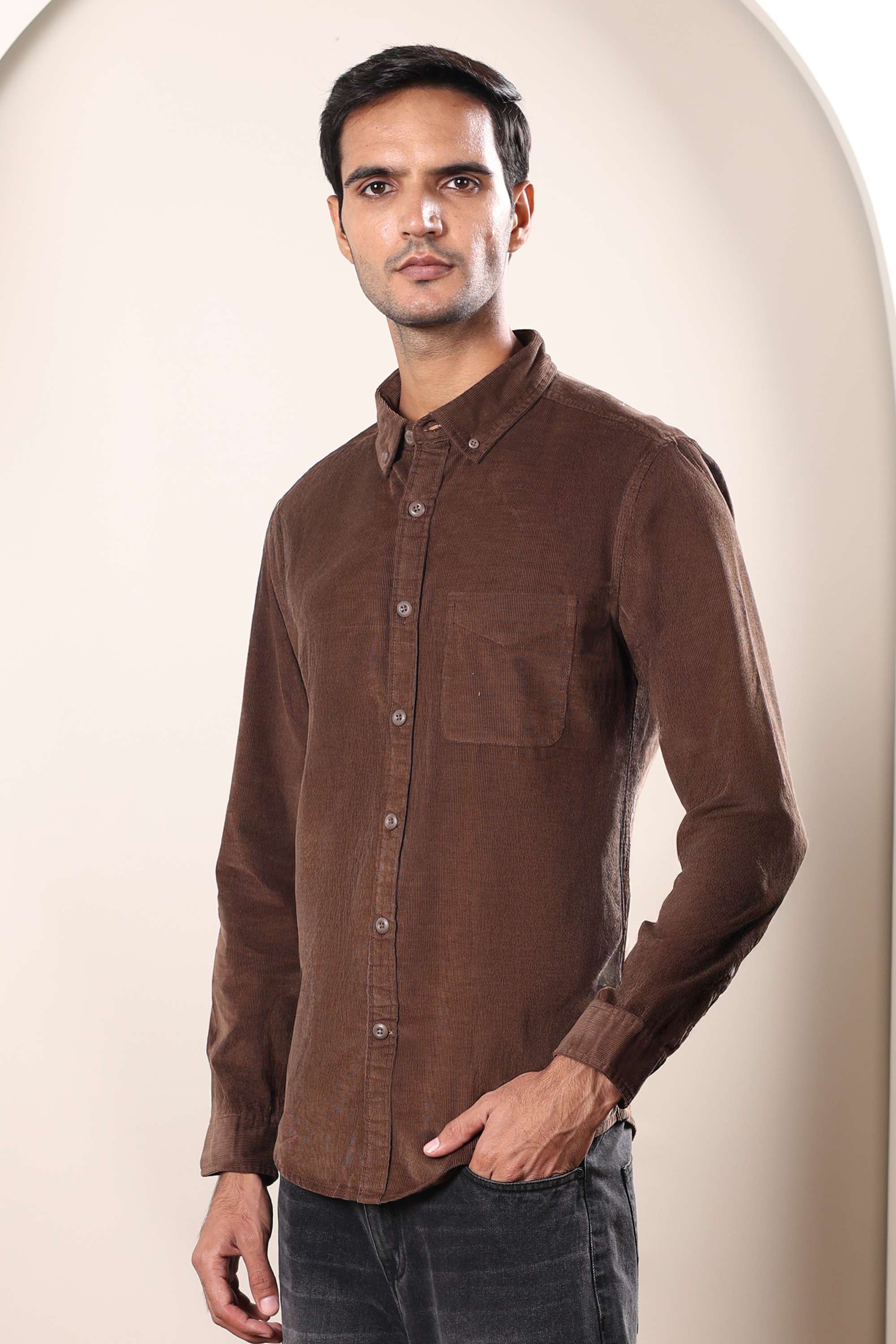 Solid-Cotton-Regular-Fit-Men-s-Casual-Shirt