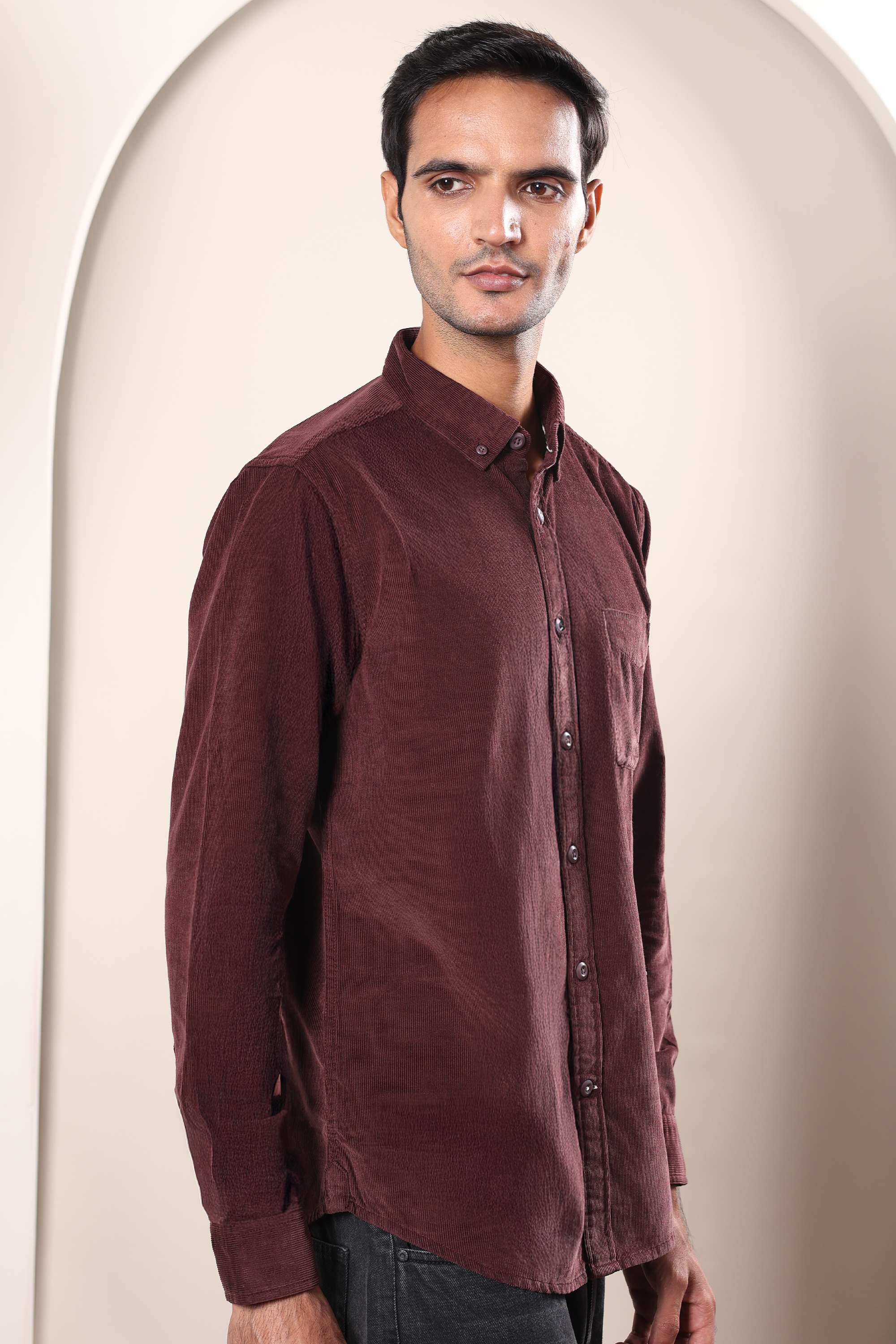 Solid-Cotton-Regular-Fit-Men-s-Shirt