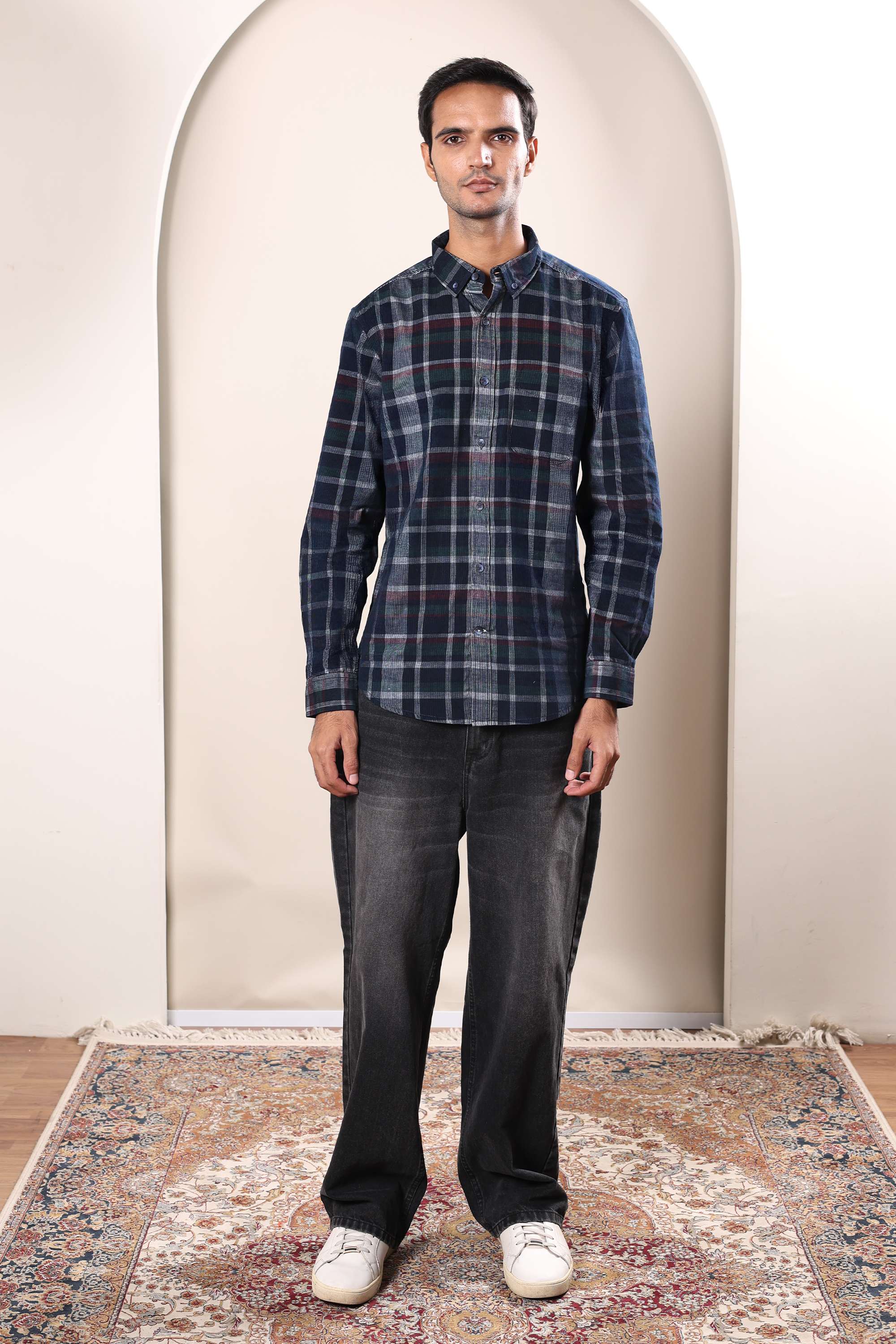 Checks-Cotton-Regular-Fit-Men-s-Casual-Shirt