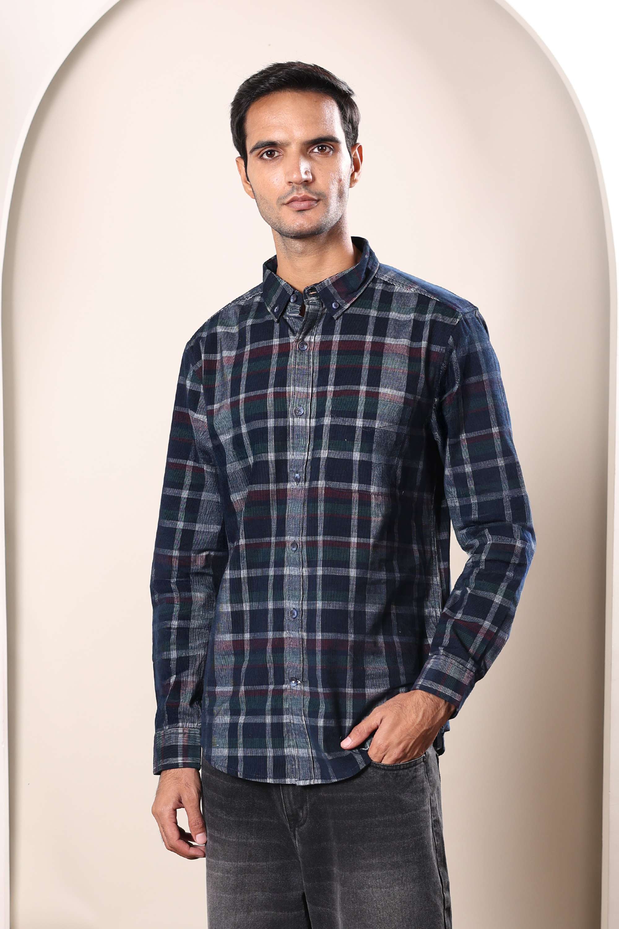 Checks-Cotton-Regular-Fit-Men-s-Casual-Shirt