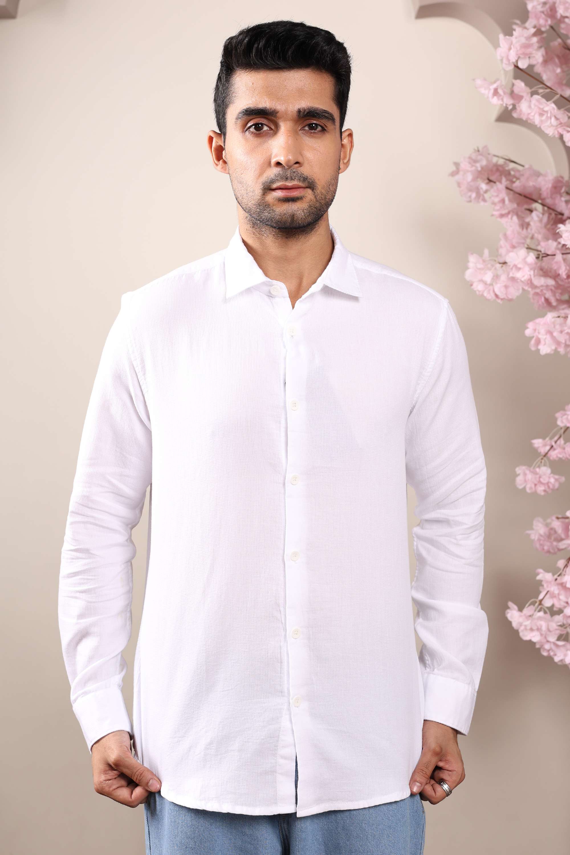 Blended-Fabric-Regular-Fit-Men-Shirt