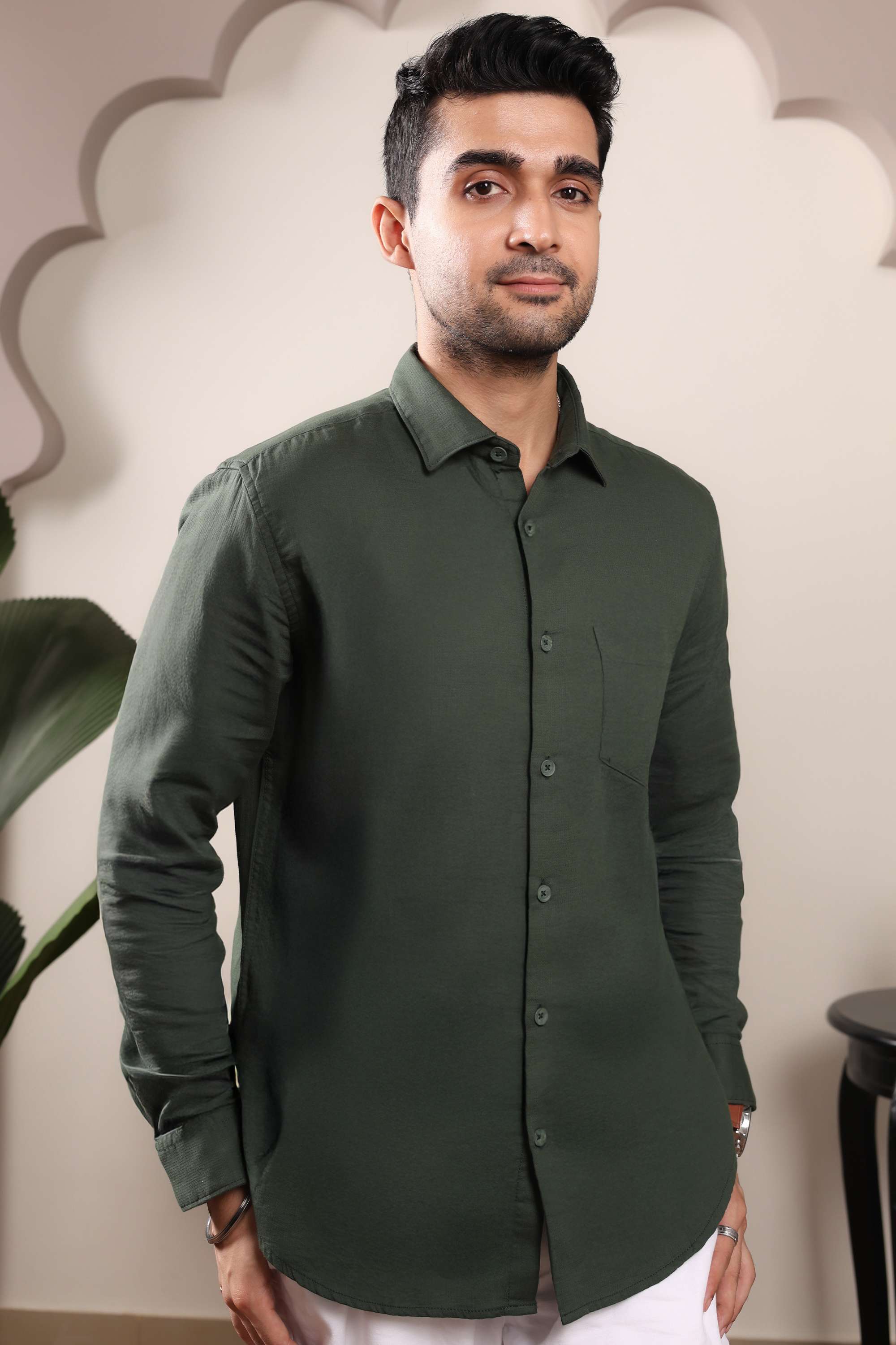 Blended-Fabric-Regular-Fit-Men-Shirt