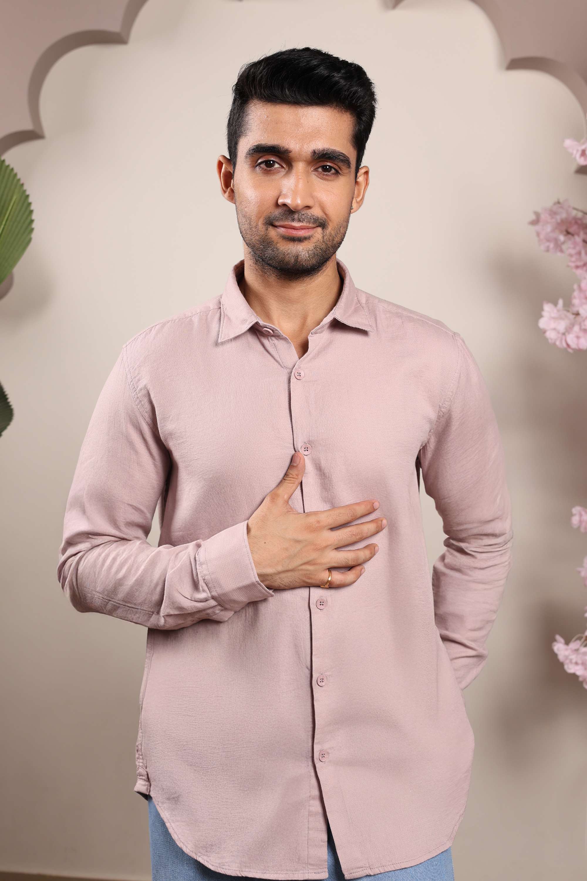 Blended-Fabric-Regular-Fit-Men-Shirt