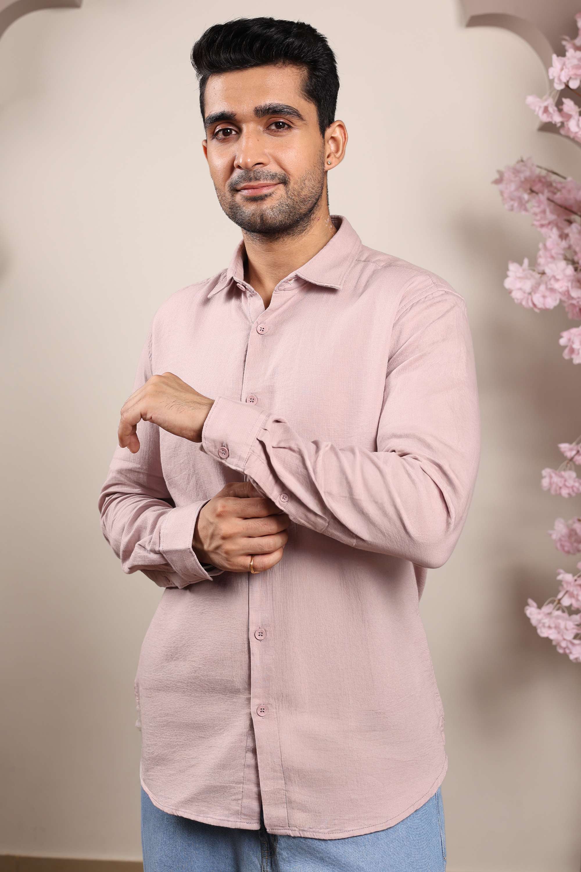 Blended-Fabric-Regular-Fit-Men-Shirt