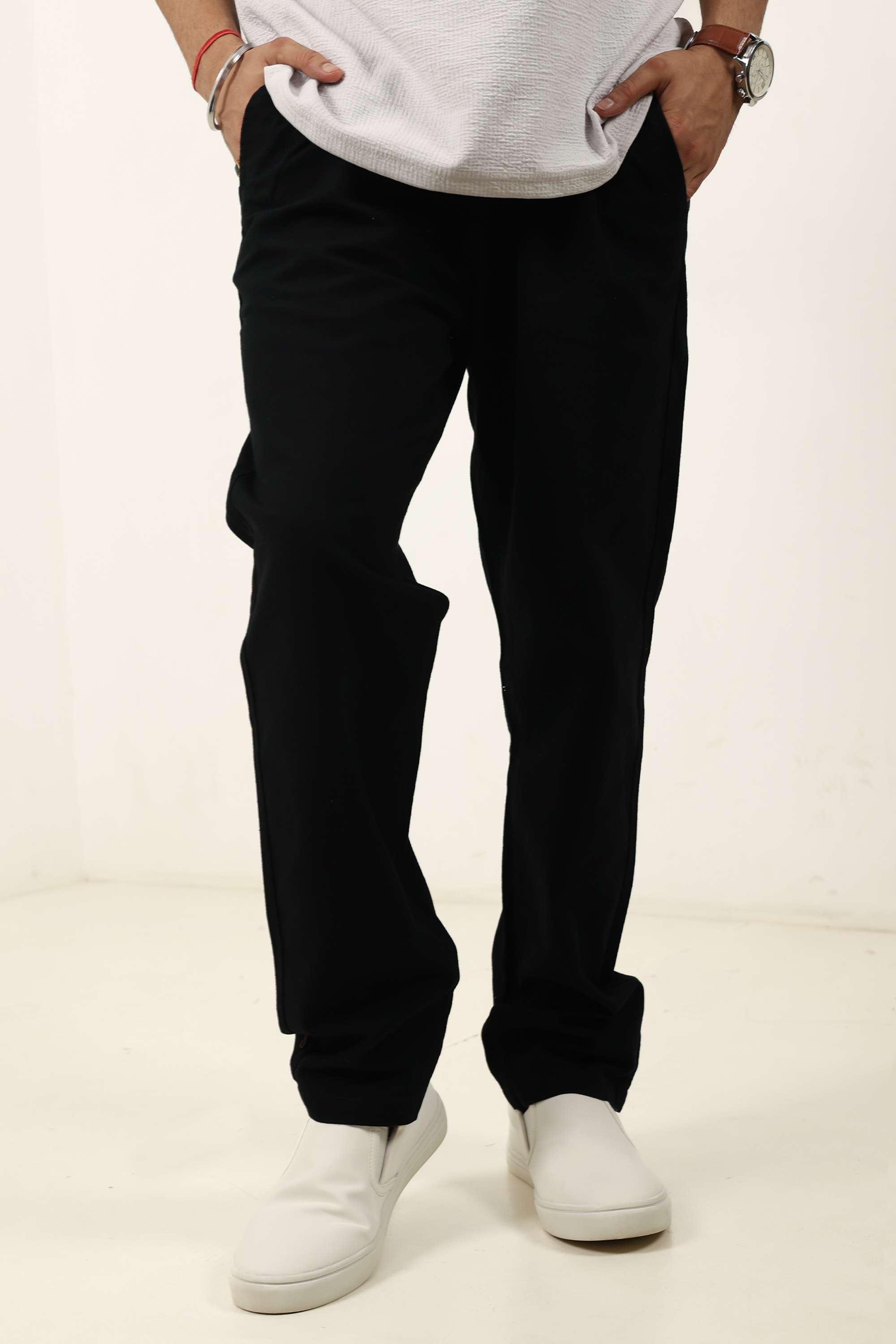 Solid-Cotton-Relaxed-Fit-Men-s-Trousers