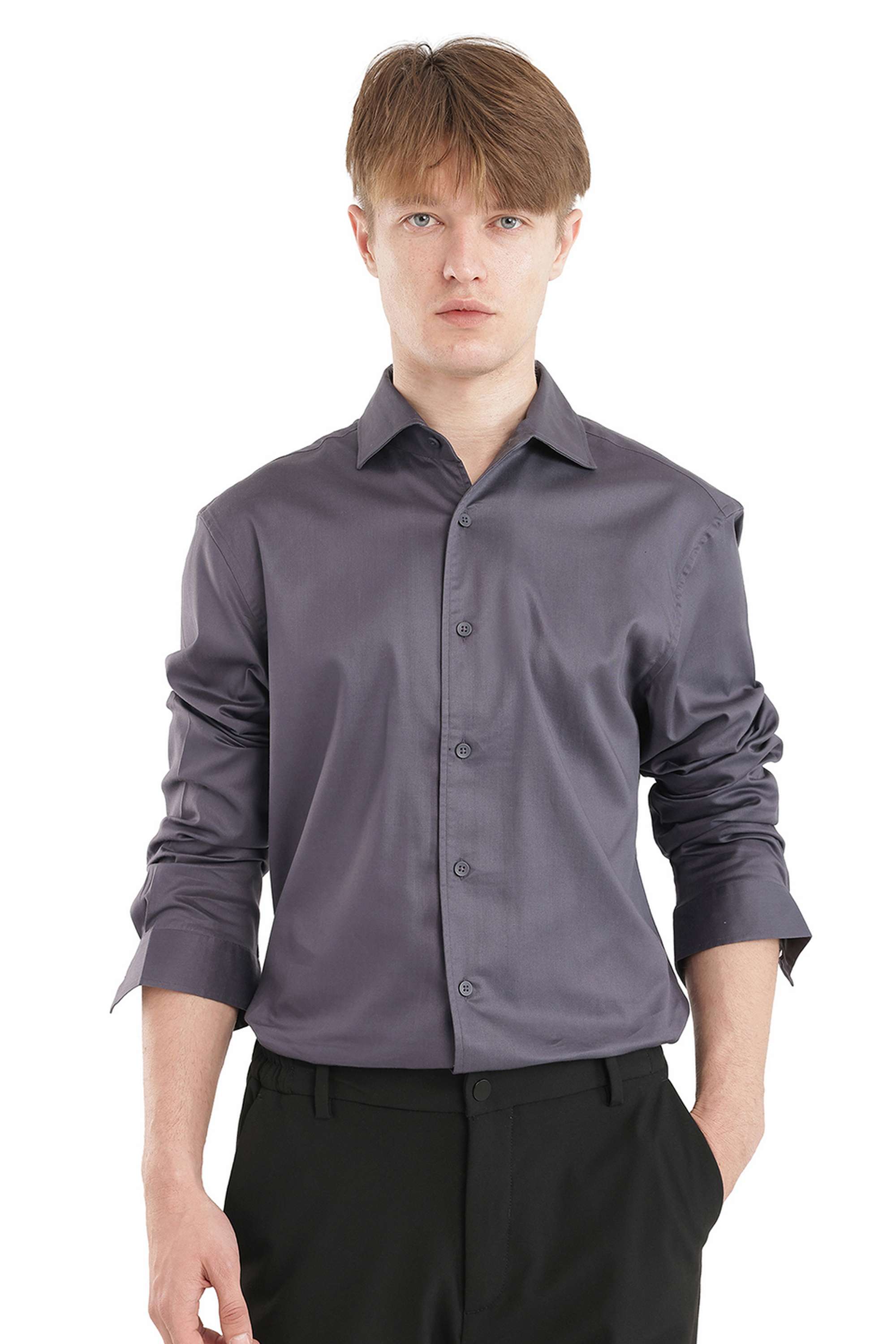 Solid-Cotton-Regular-Fit-Men-s-Casual-Shirt