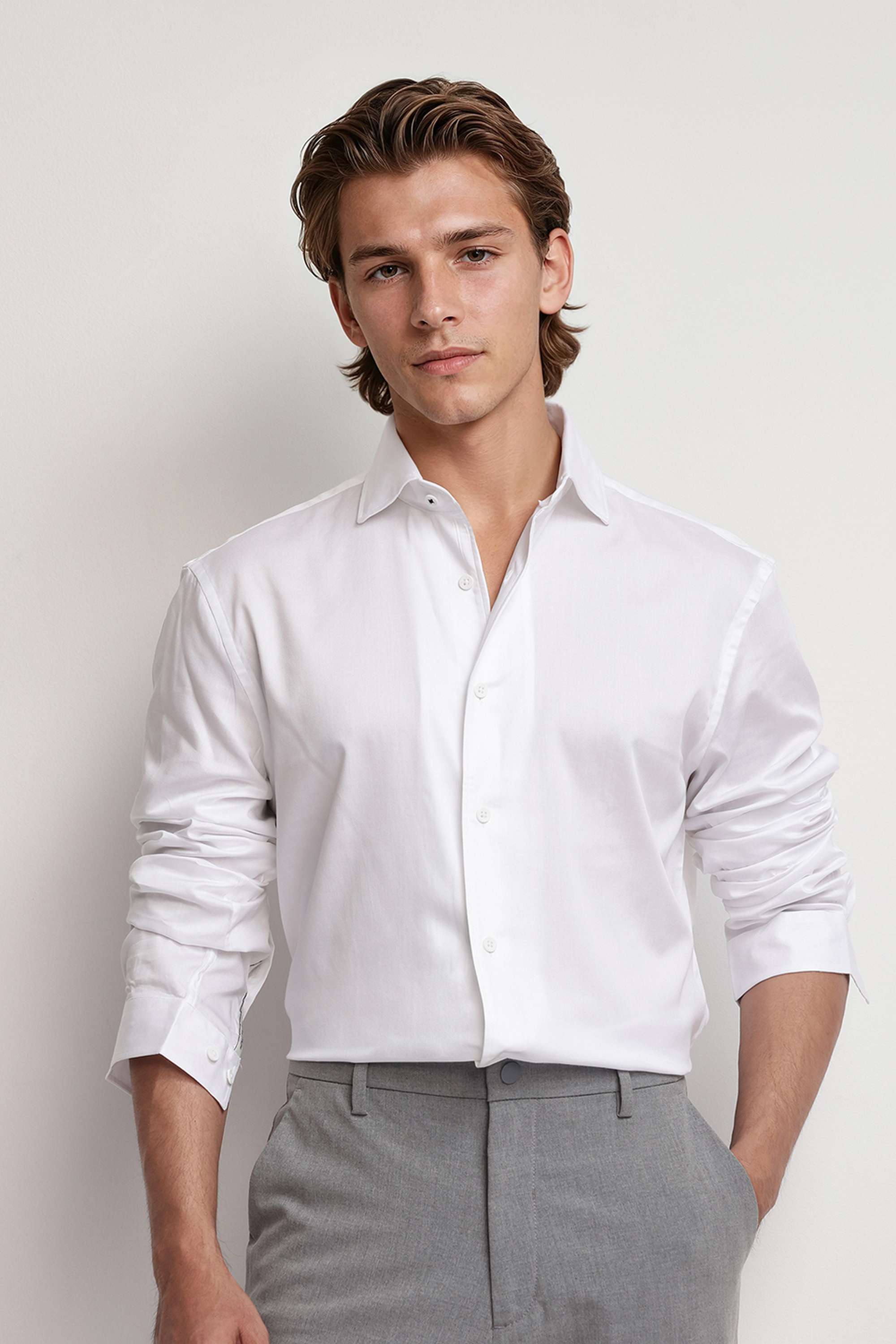 Solid-Cotton-Regular-Fit-Men-s-Casual-Shirt