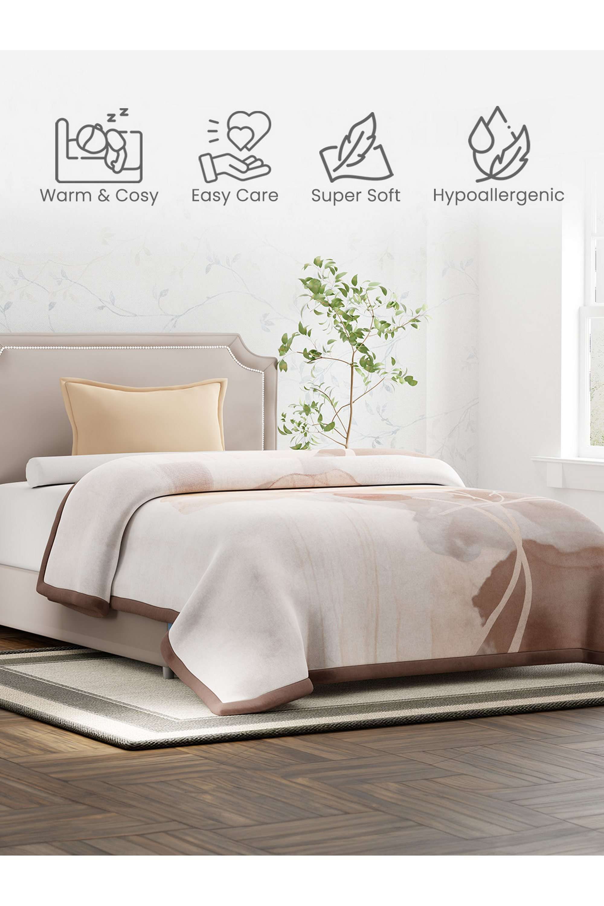 Gardenia-Augusta-725-GSM-Brown-Printed-Single-Blanket-(2.20-L-m-x-1.60-W-m)---Pack-of-1