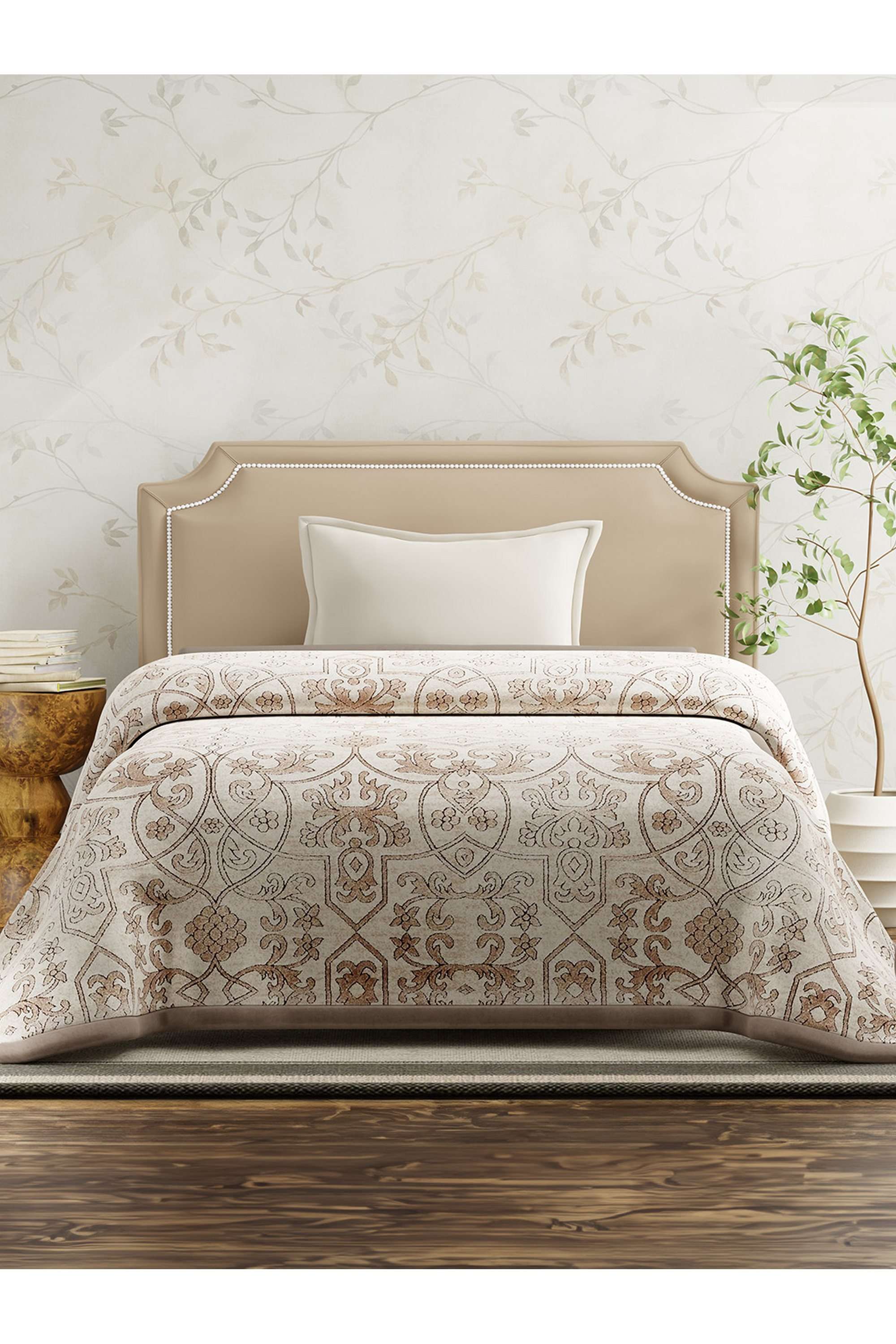 Gardenia-Augusta-725-GSM-Beige-Printed-Single-Blanket-(2.20-L-m-x-1.60-W-m)---Pack-of-1