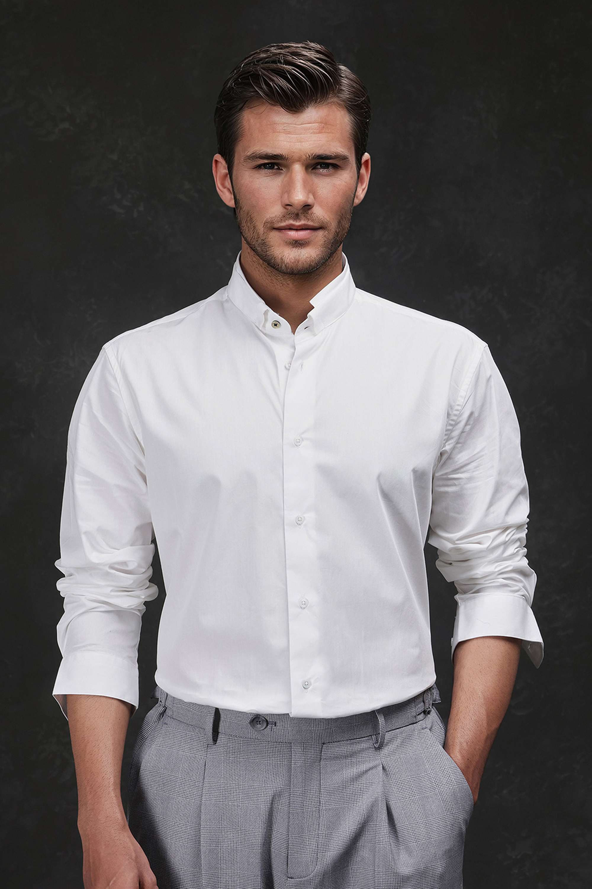Solid-Cotton-Regular-Fit-Men-s-Casual-Shirt
