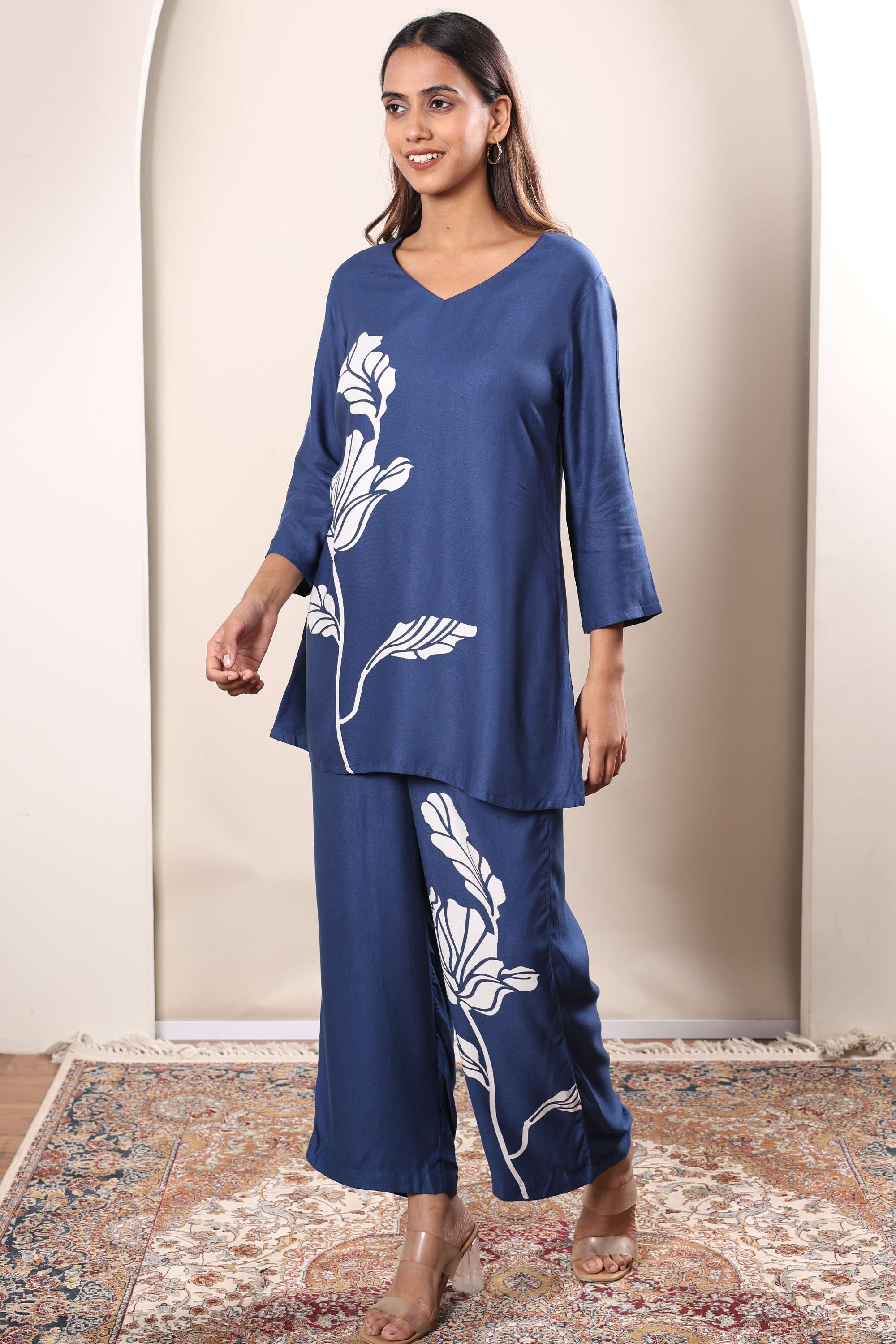 Printed-Full-Length-Viscose-Woven-Women-s-Co-Ord-Set