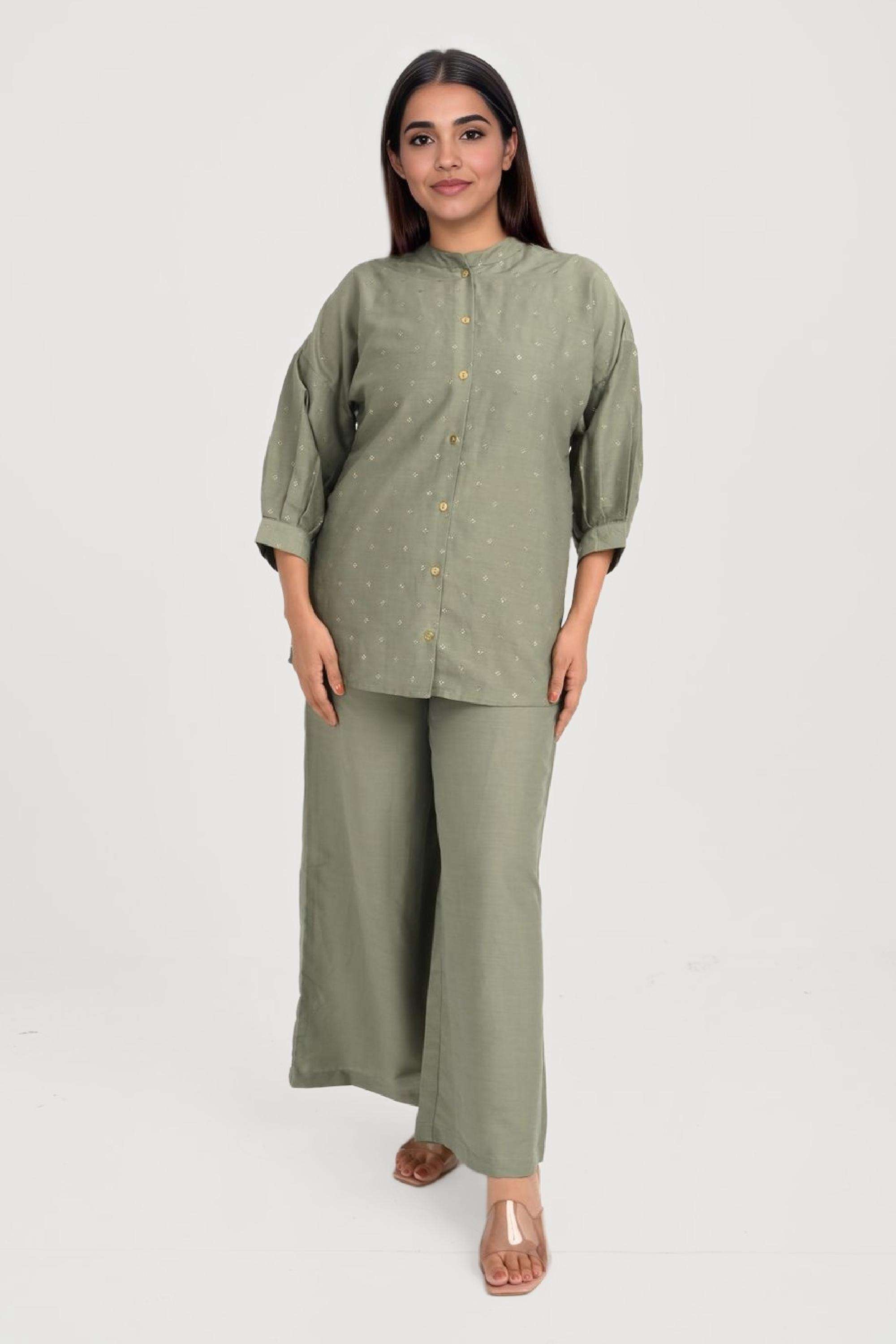 Printed-Round-Neck-Polyester-Women-Co-Ord-Set