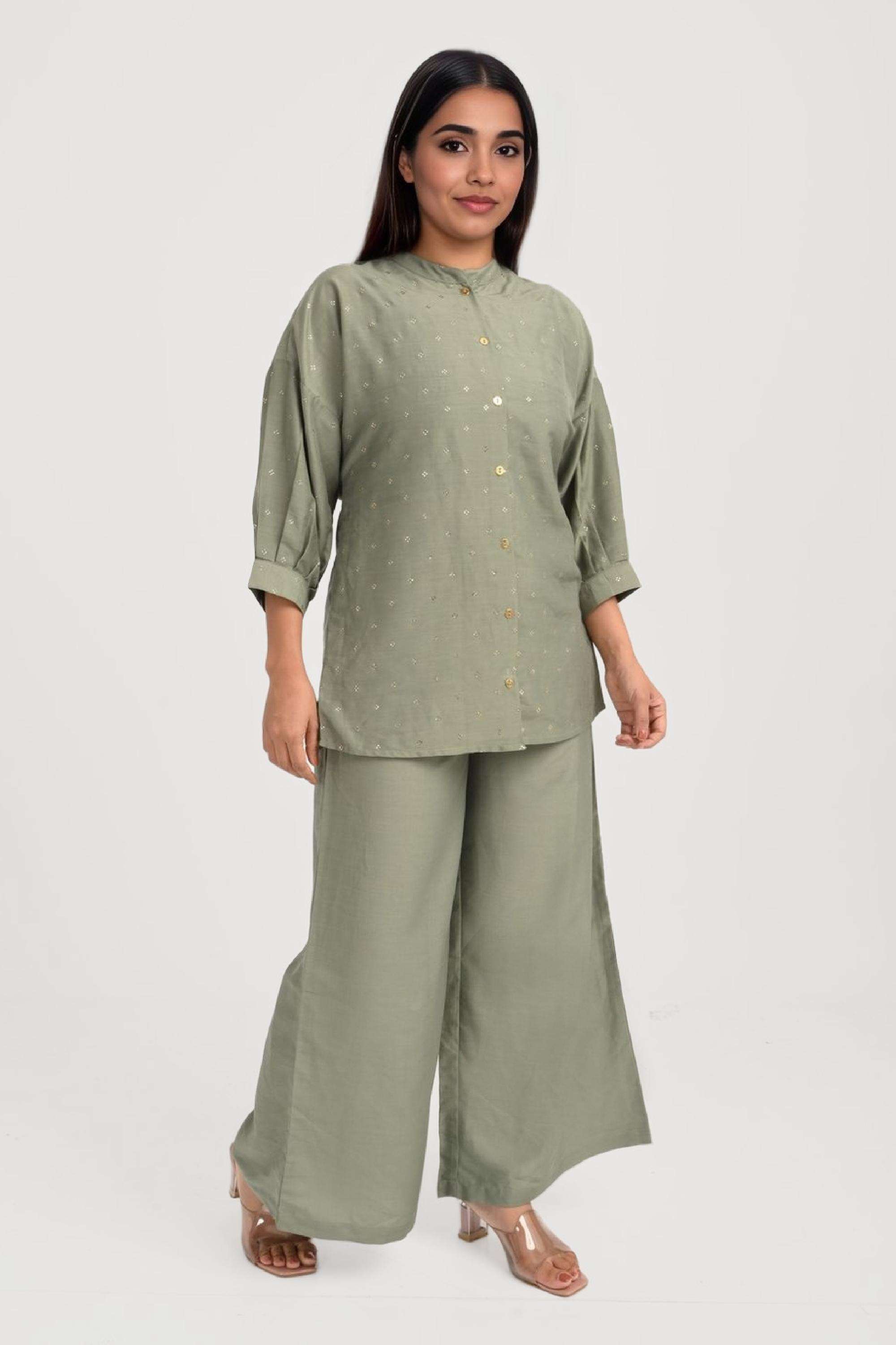 Printed-Round-Neck-Polyester-Women-Co-Ord-Set