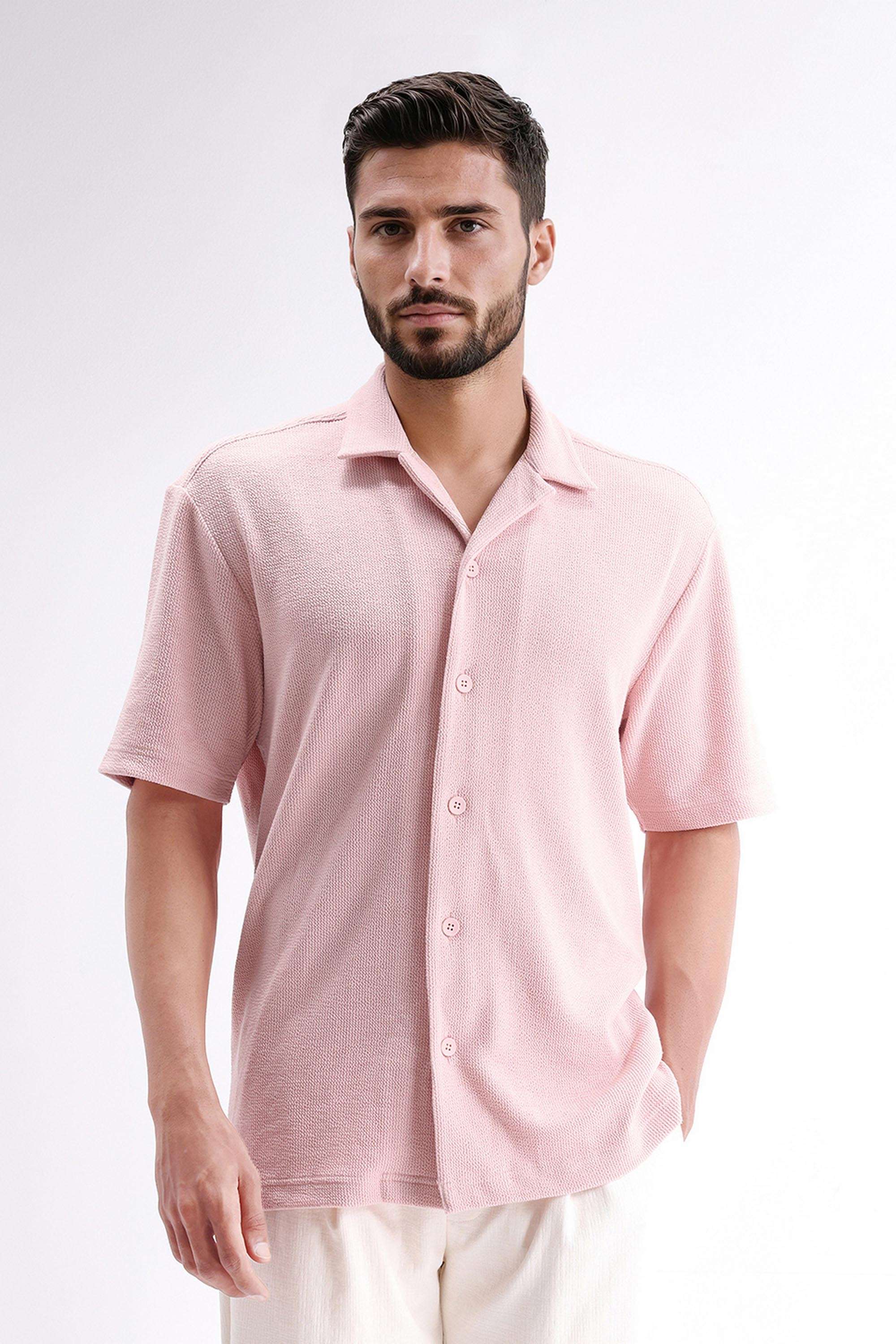 Solid-Cotton-Regular-Fit-Men-s-Casual-Shirt