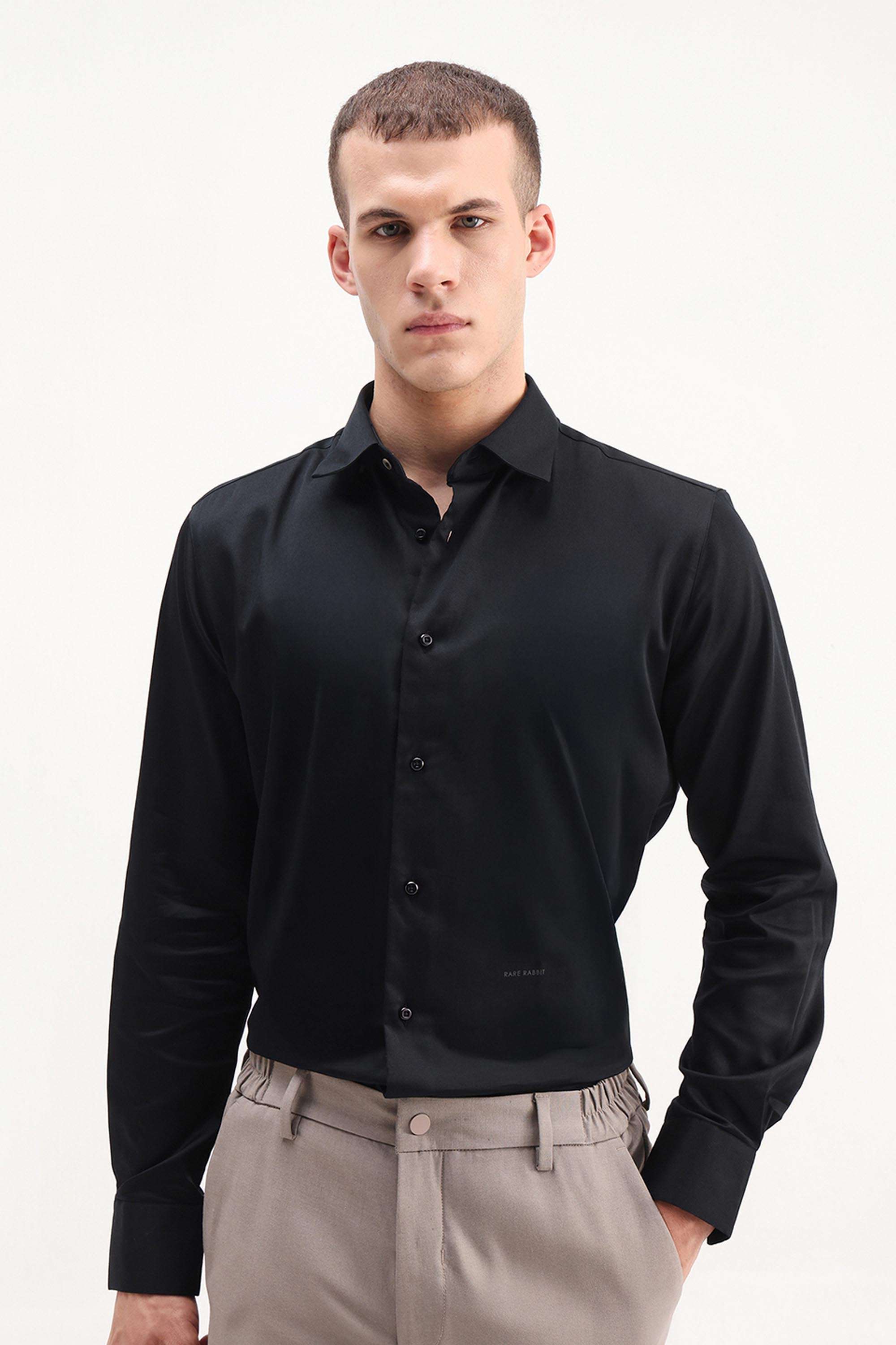 Solid-Cotton-Regular-Fit-Men-s-Casual-Shirt