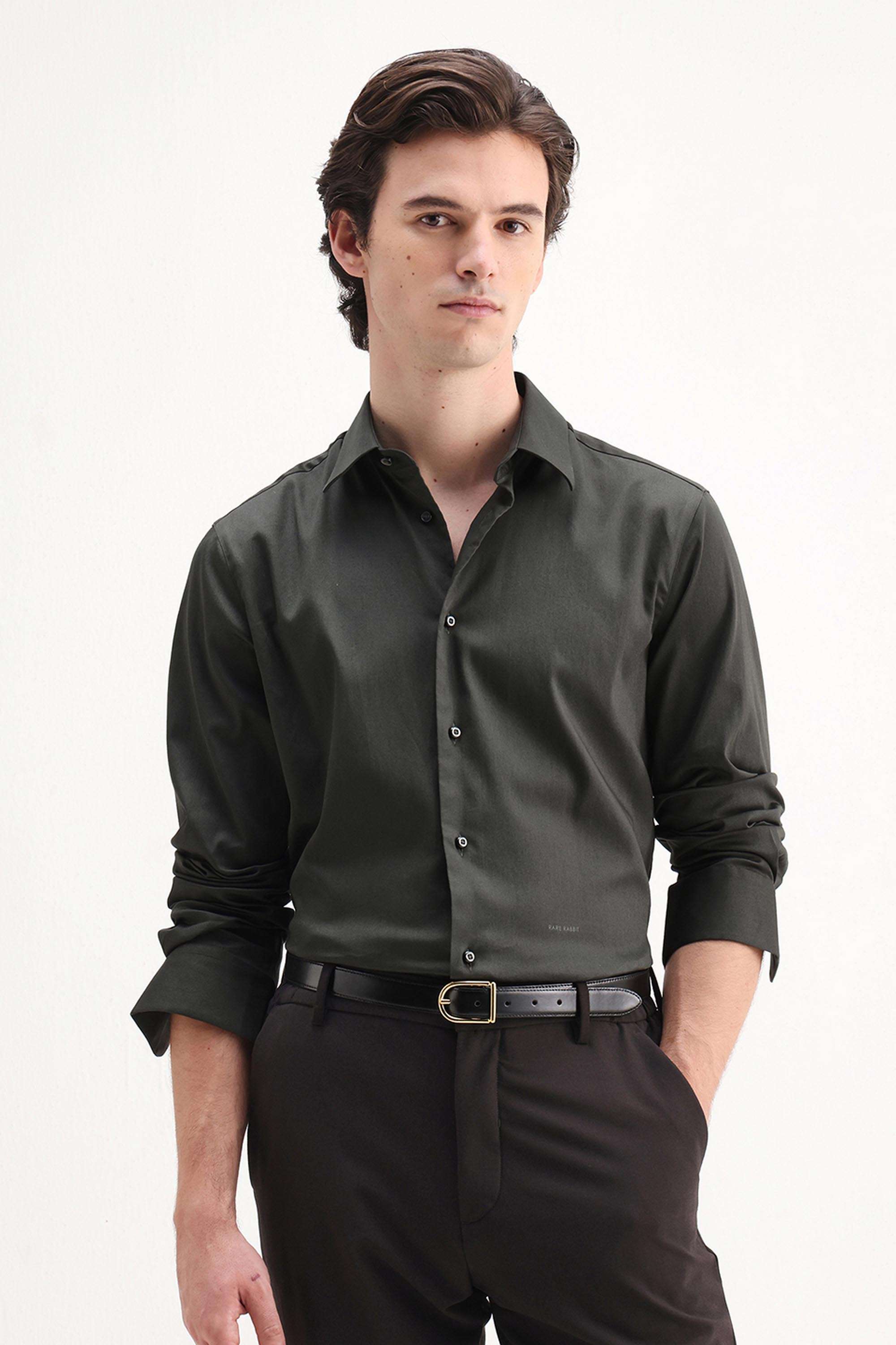 Solid-Cotton-Regular-Fit-Men-s-Casual-Shirt