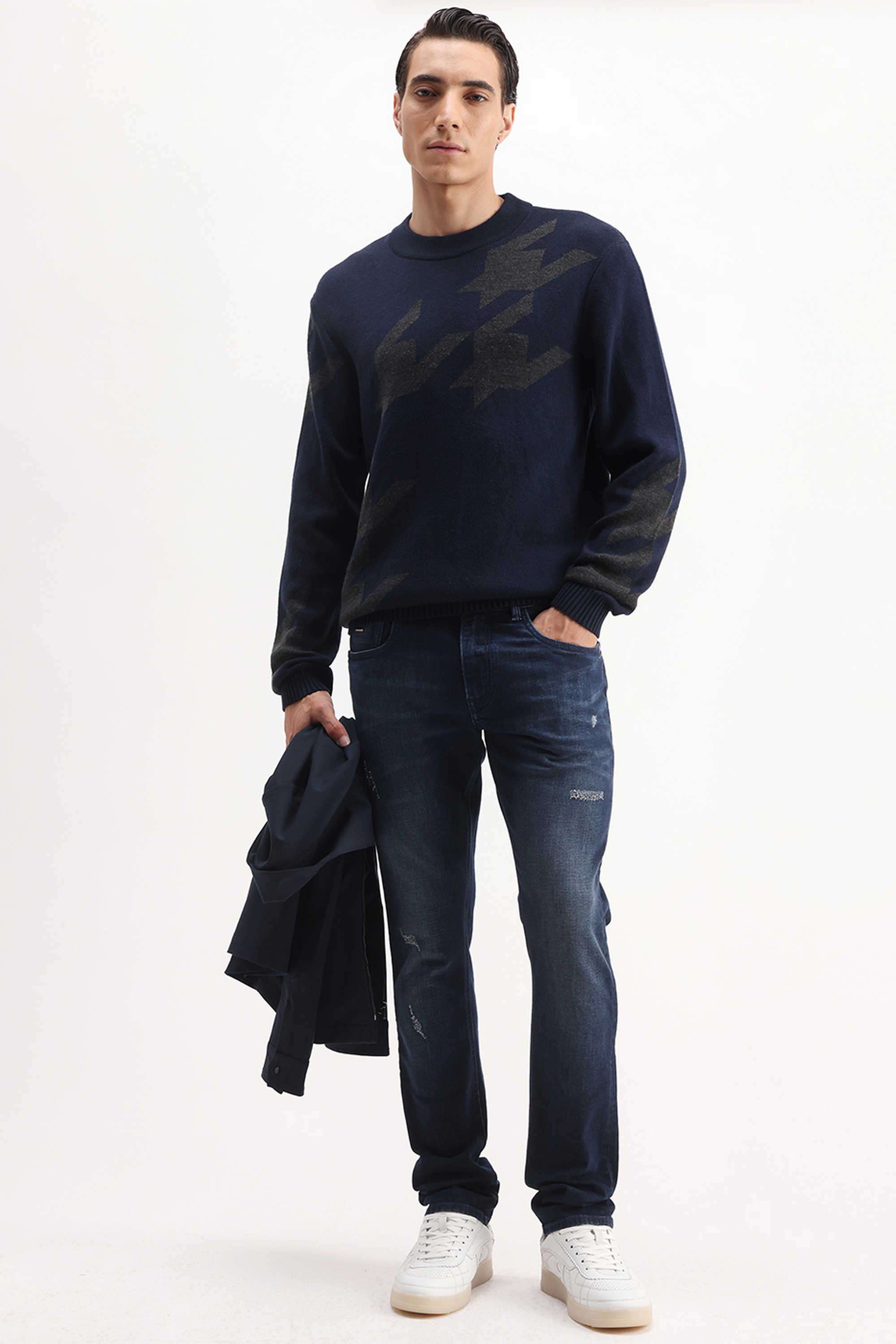 Solid-Acrylic-Round-Neck-Men-s-Sweatshirt
