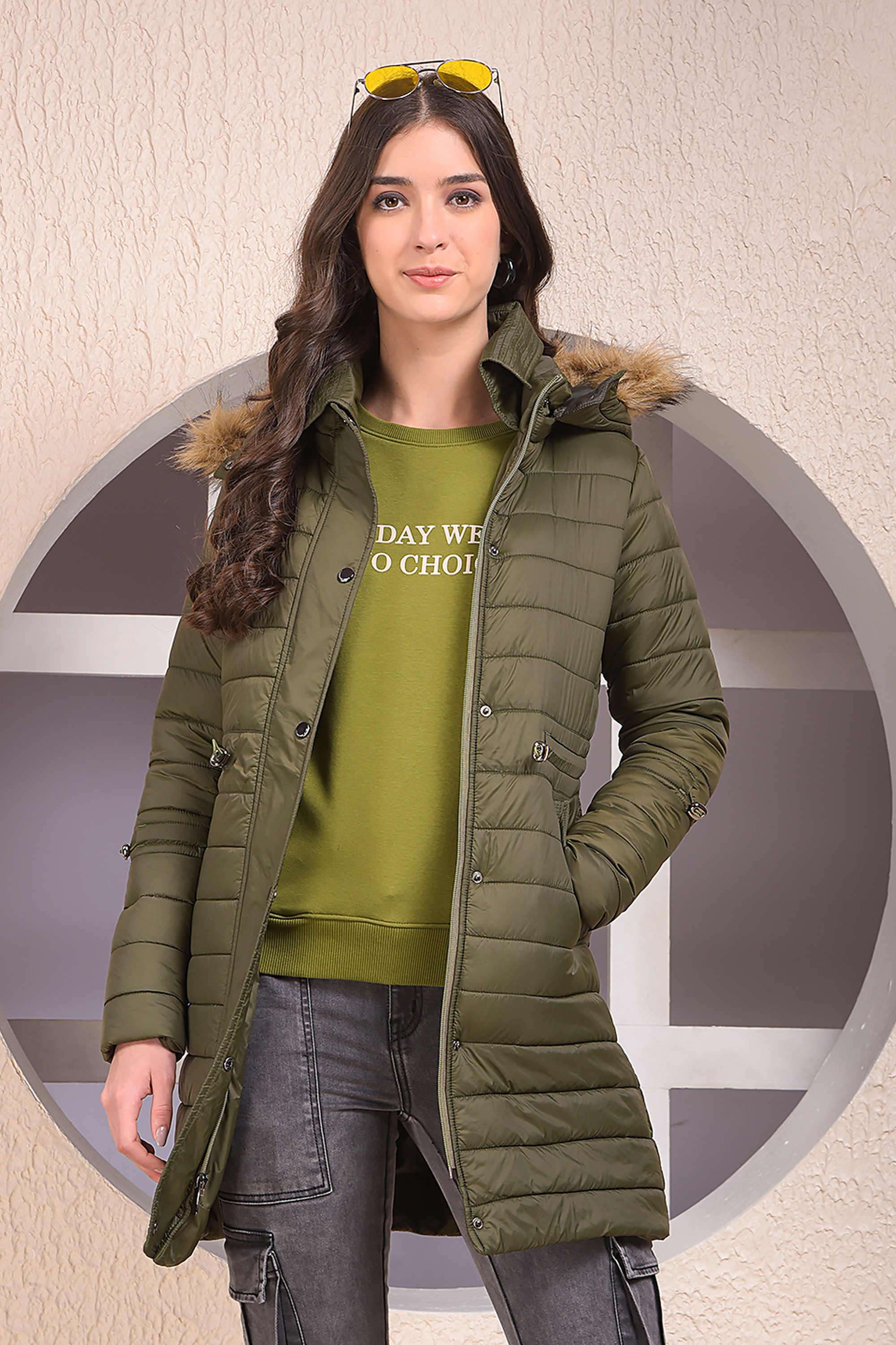 crimsoune club Solid Blended Fabric Hooded Women's Jacket-picture-20