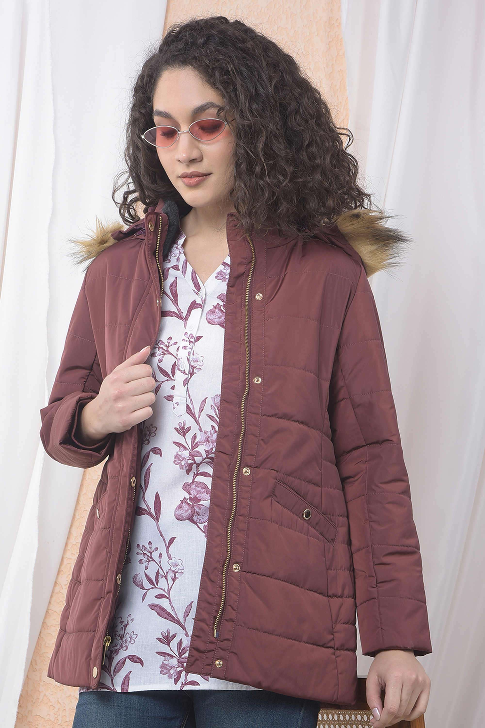 crimsoune club Solid Blended Fabric Hooded Women's Jacket-picture-19
