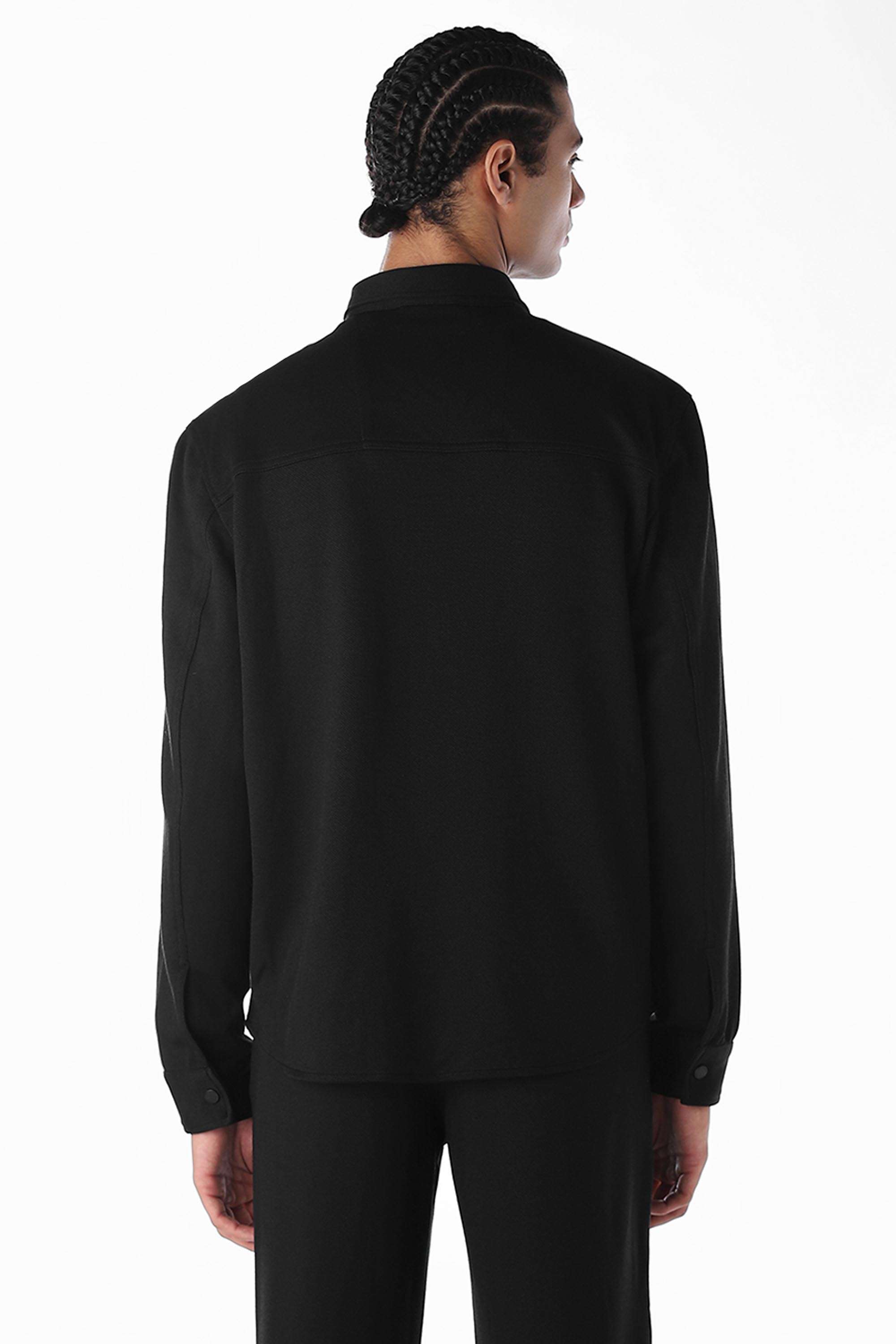 Solid-Polyester-Regular-Fit-Men-s-Casual-Shirt