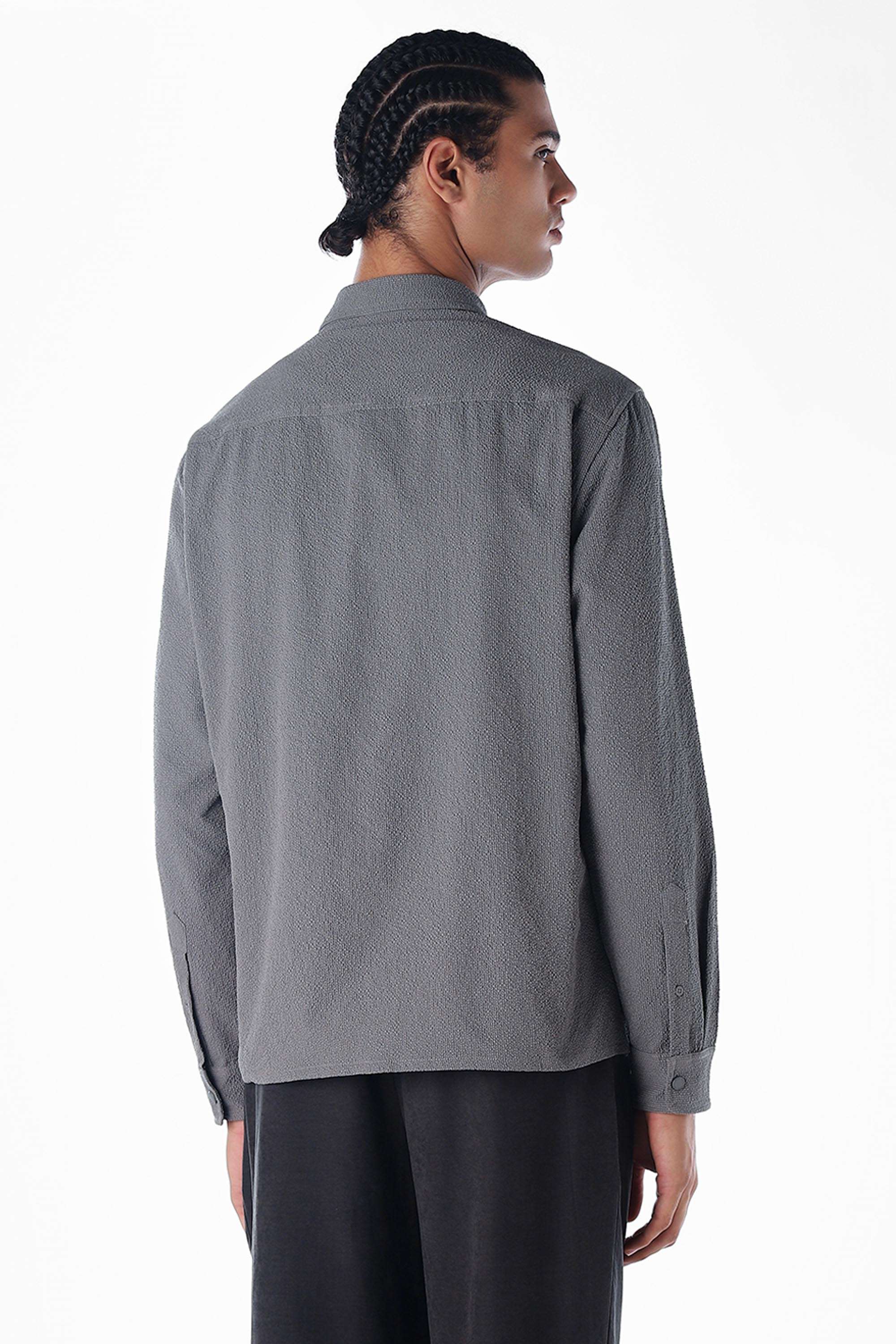 Solid-Polyester-Regular-Fit-Men-s-Casual-Shirt