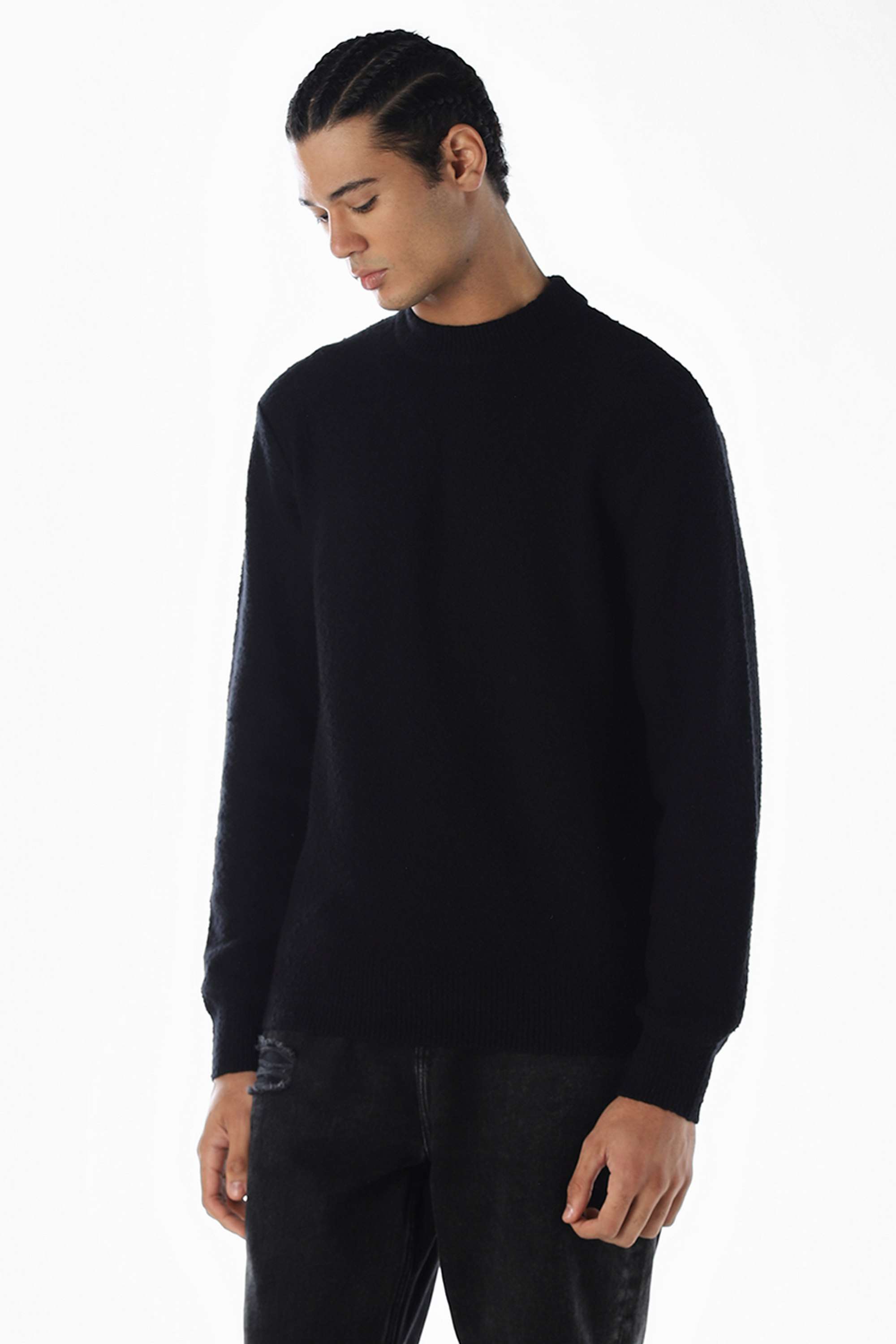 Solid-Cotton-Regular-Fit-Men-s-Sweater