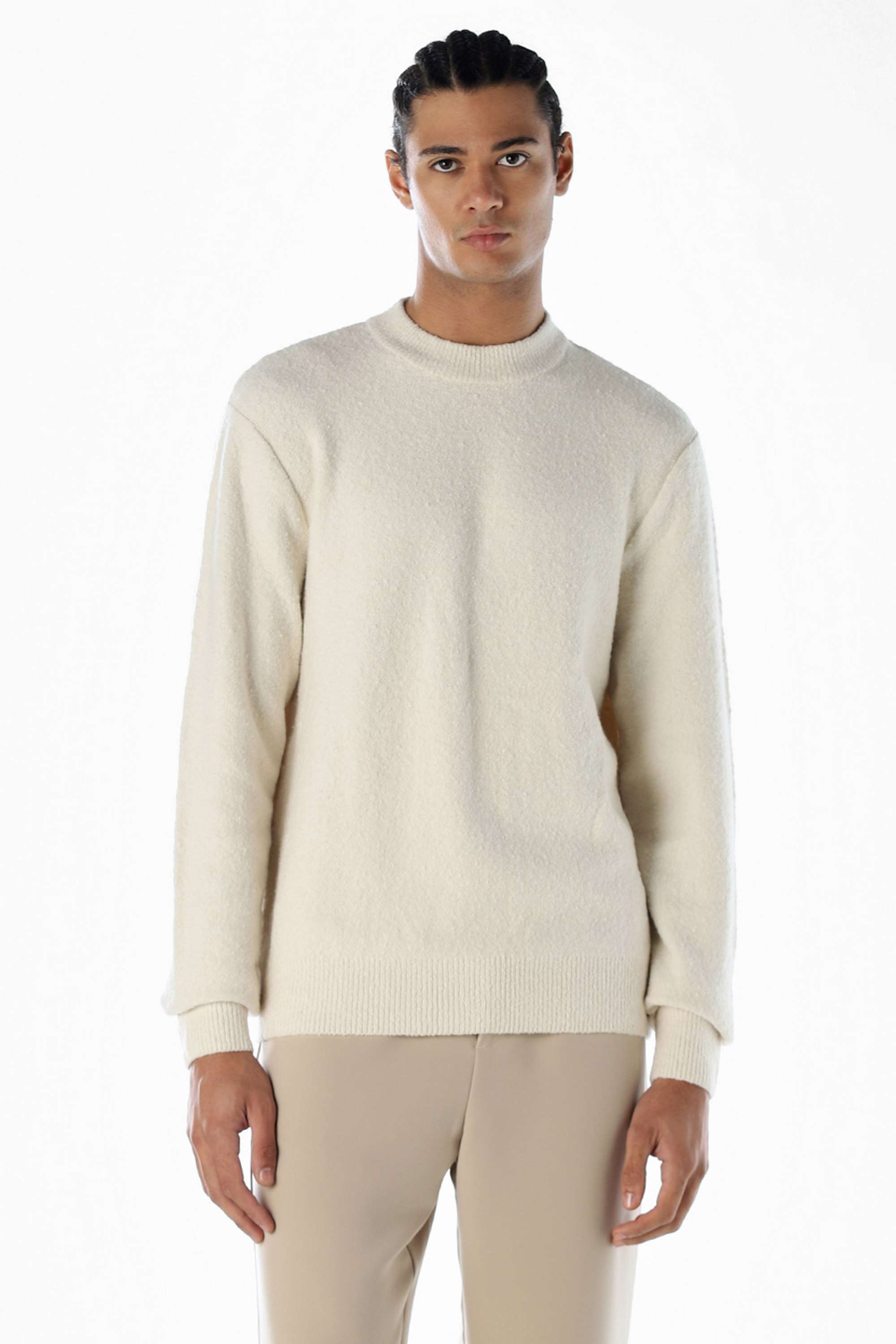 Solid-Cotton-Regular-Fit-Men-s-Sweater