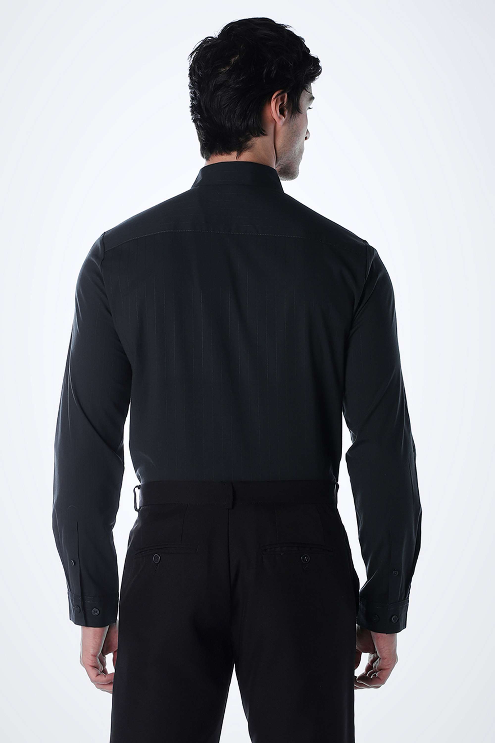 Solid-Polyester-Slim-Fit-Men-Formal-Wear-Shirt