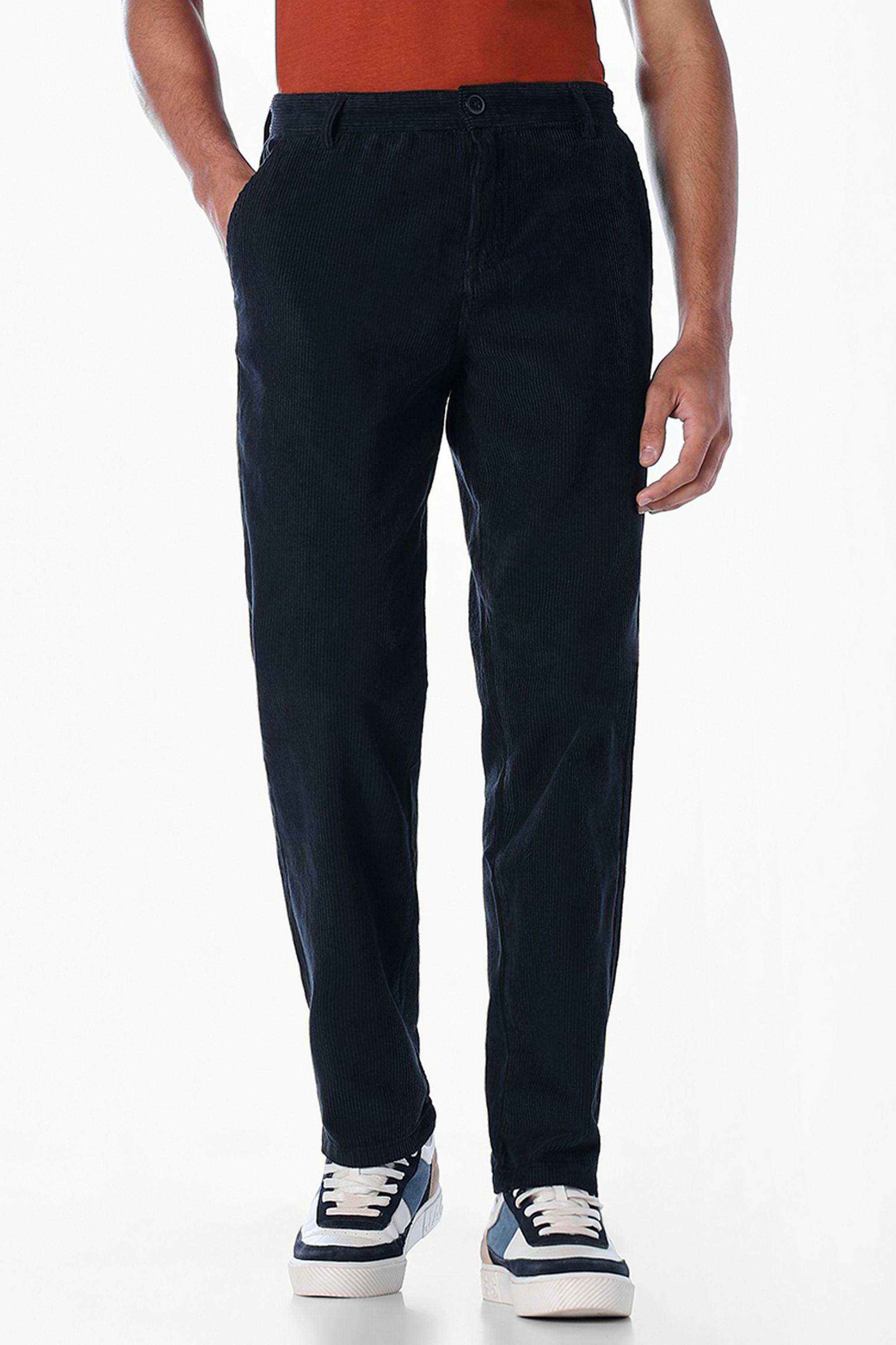 Solid-Cotton-Regular-Fit-Men-s-Trousers