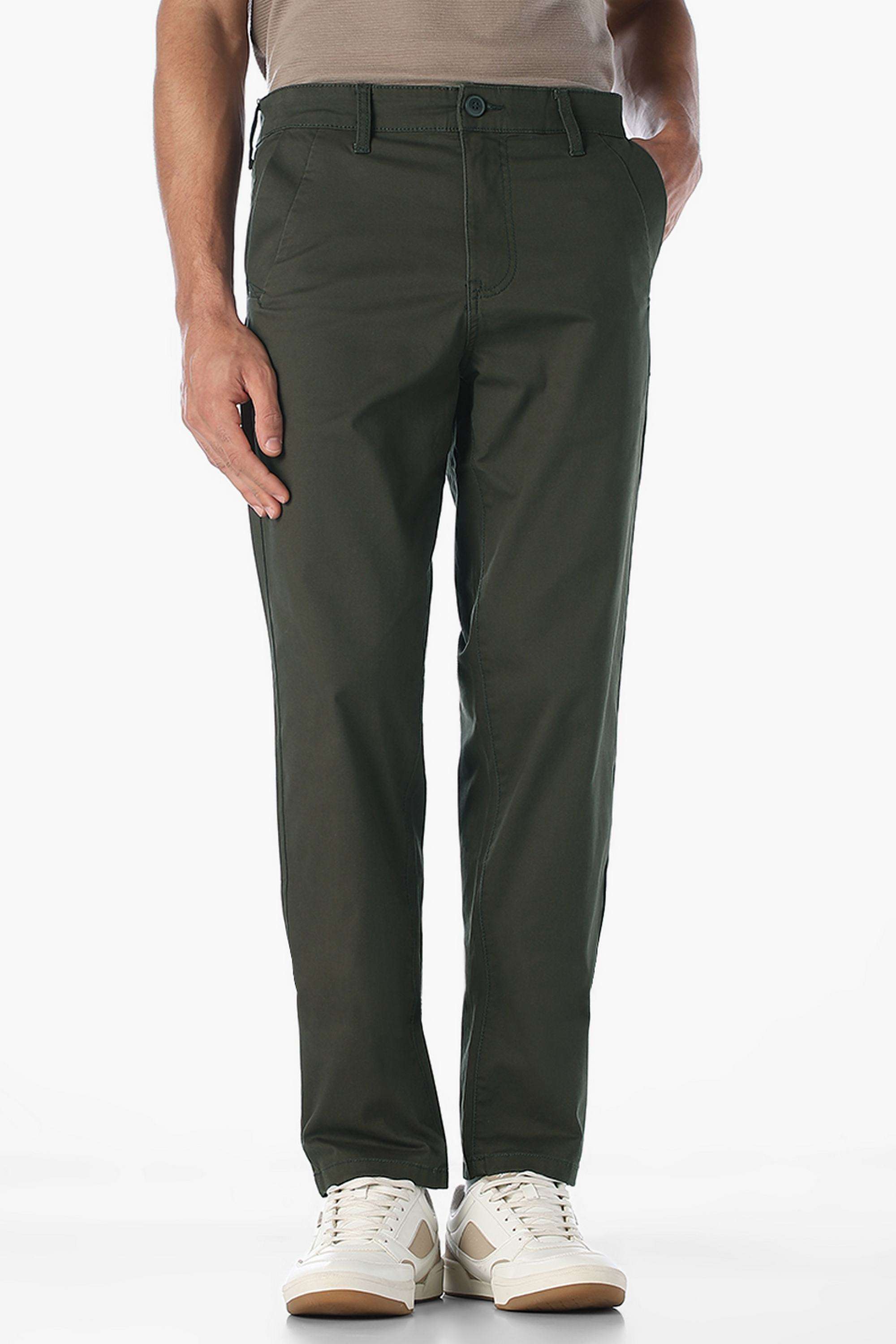 Solid-Cotton-Regular-Fit-Men-s-Trousers