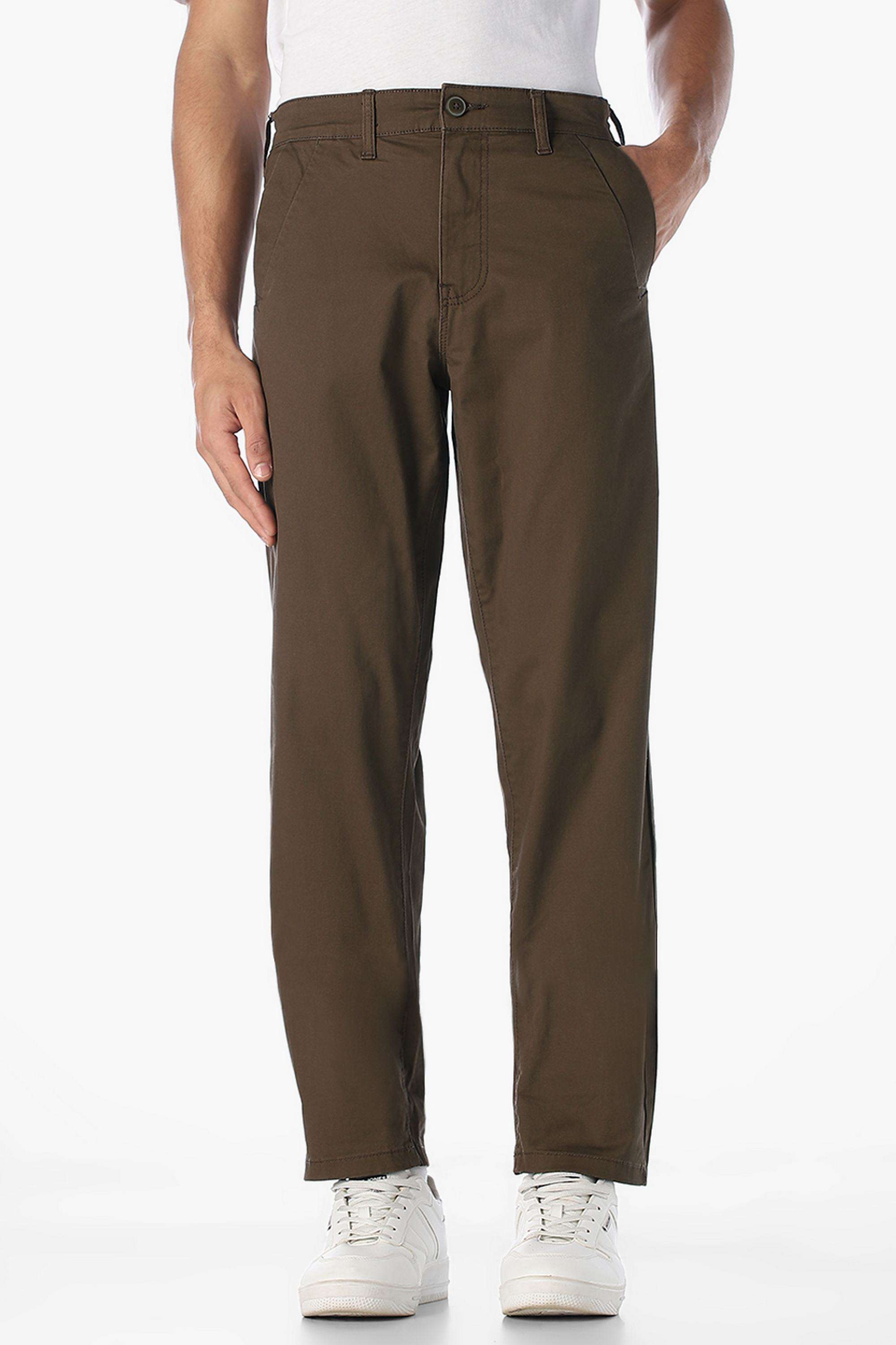 Solid-Cotton-Regular-Fit-Men-s-Trousers