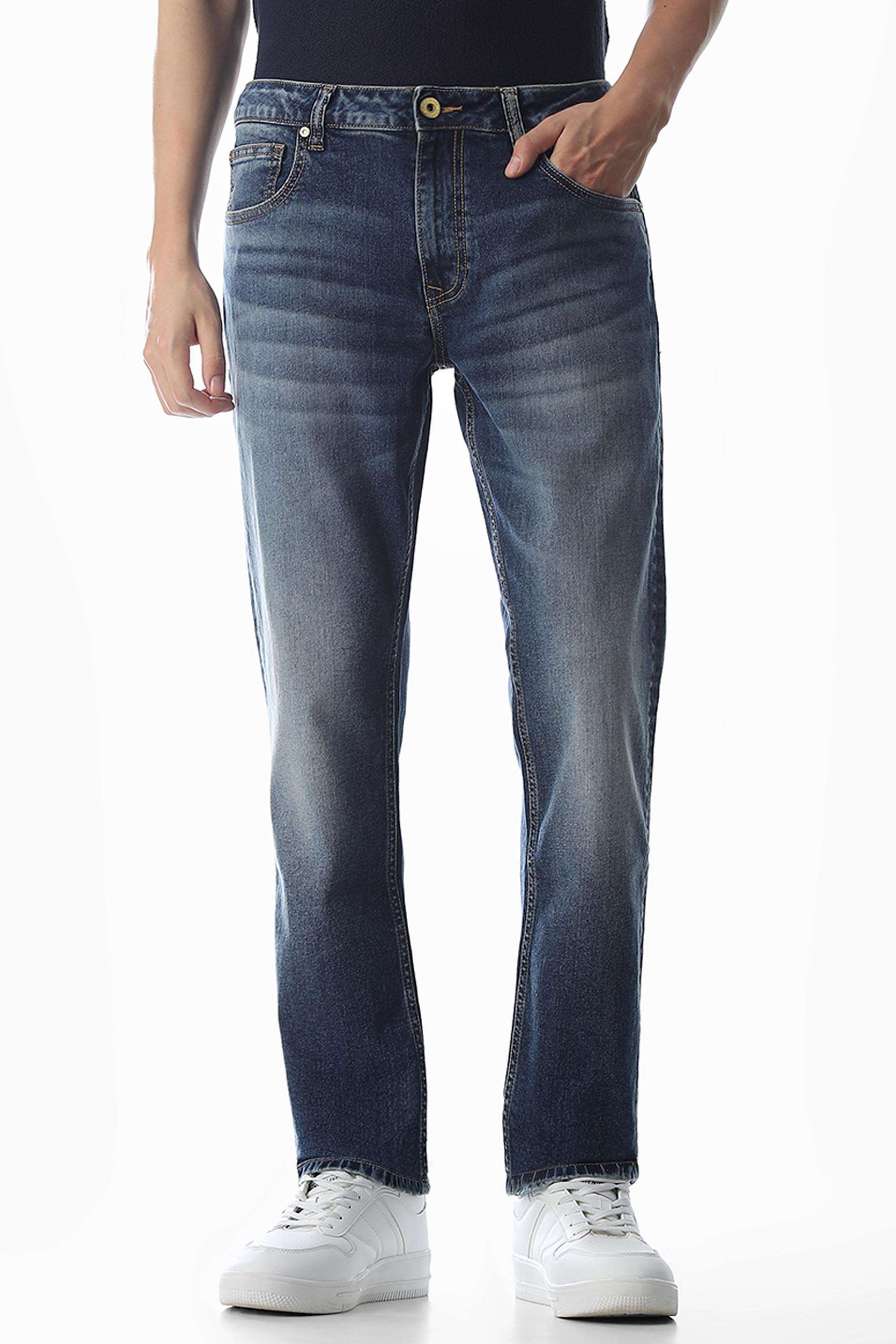 Light-Wash-Cotton-Skinny-Fit-Men-s-Jeans