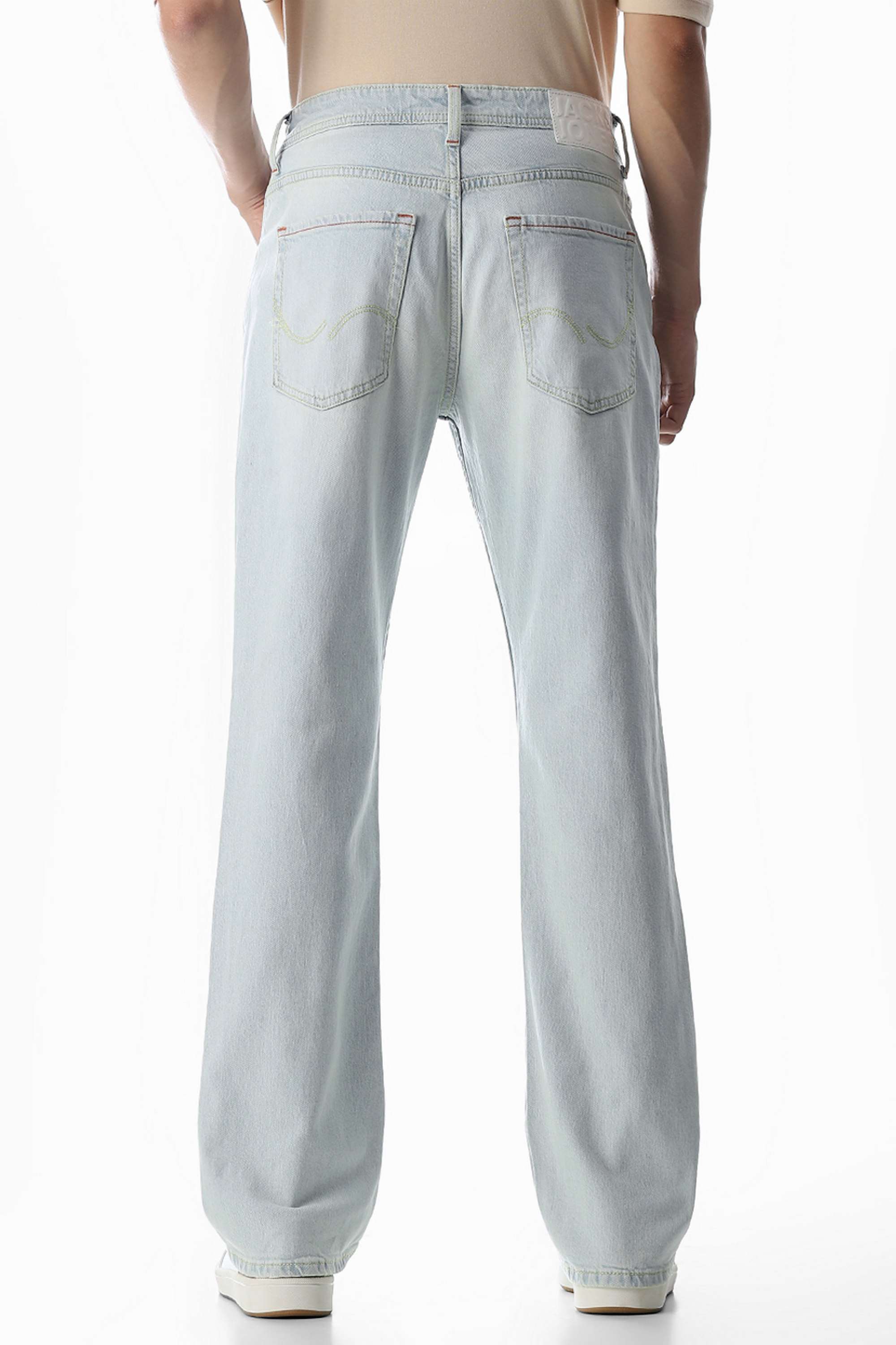 Light-Wash-Cotton-Bootcut-Fit-Men-s-Jeans