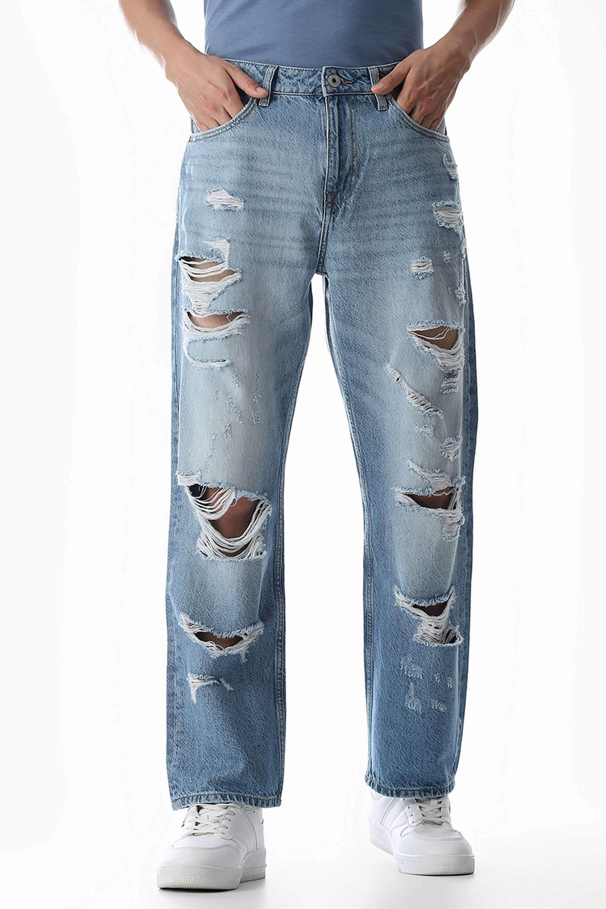 Light-Wash-Cotton-Regular-Fit-Men-s-Jeans