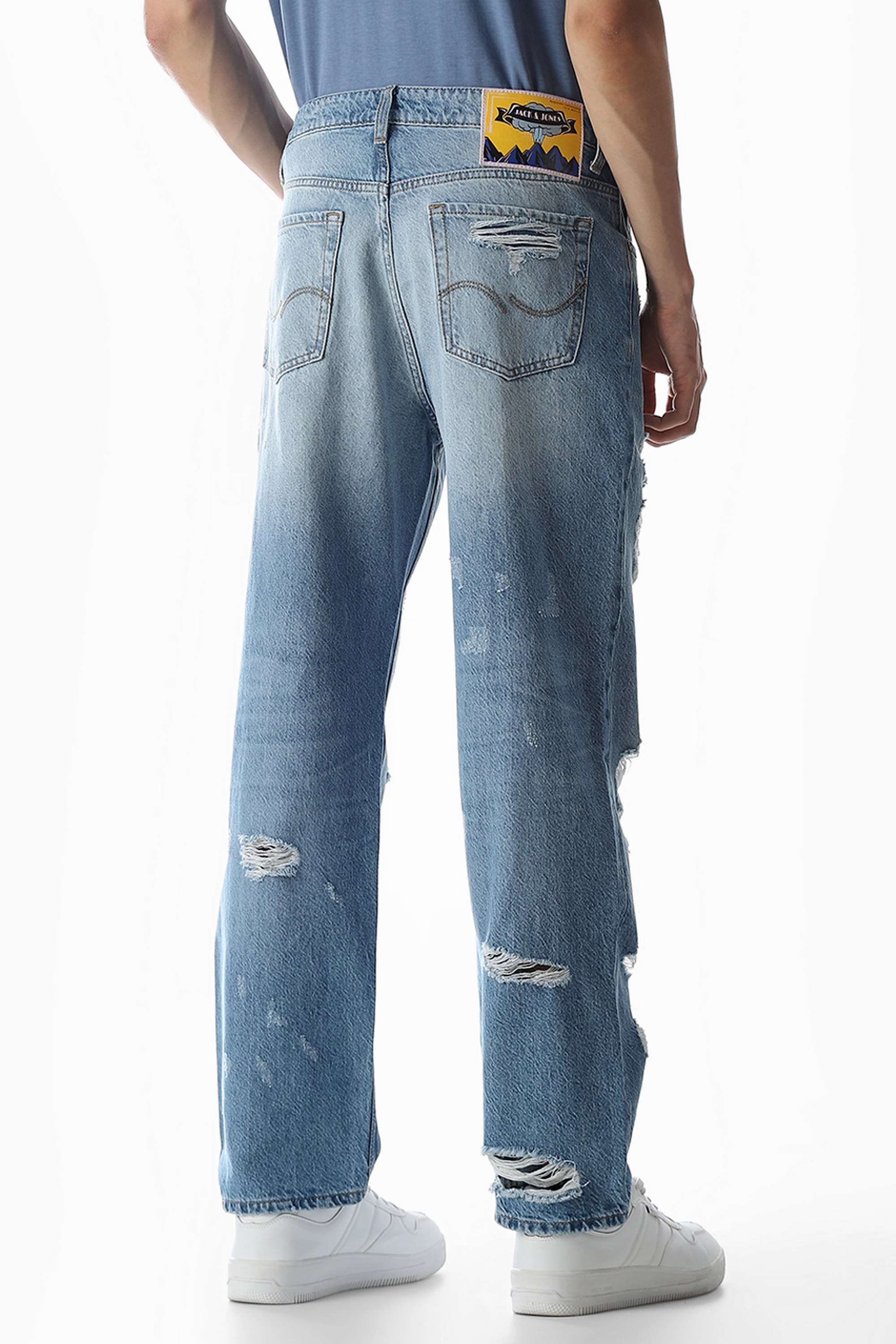 Light-Wash-Cotton-Regular-Fit-Men-s-Jeans