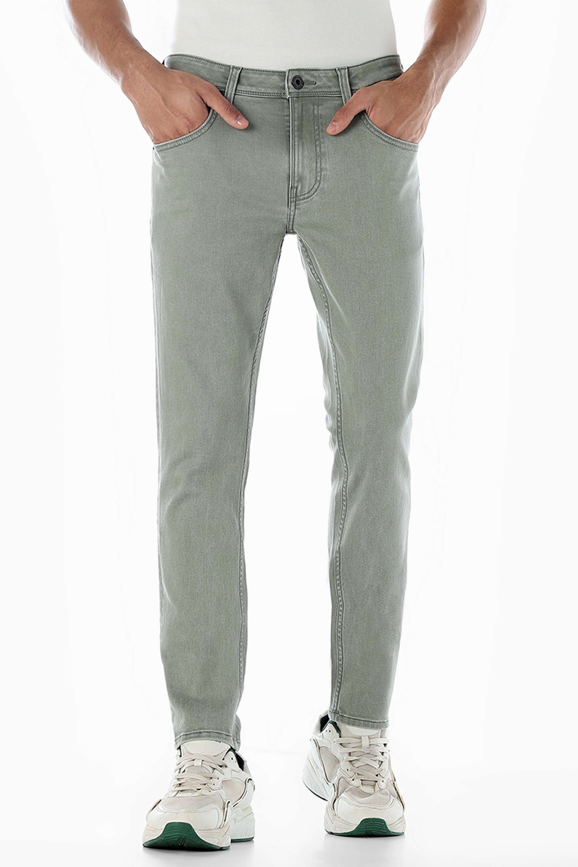 Light-Wash-Cotton-Skinny-Fit-Men-s-Jeans