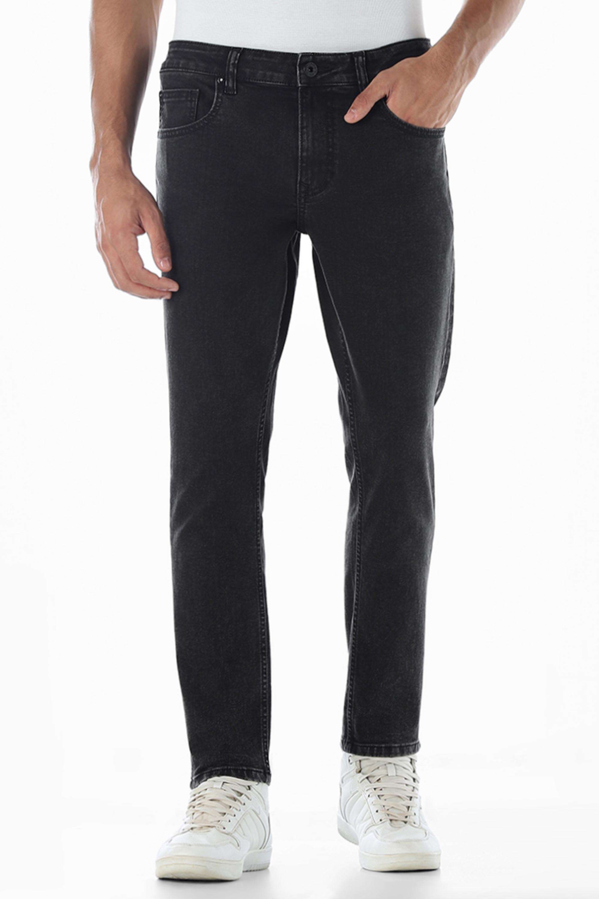 Solid-Cotton-Tapered-Fit-Men-s-Jeans