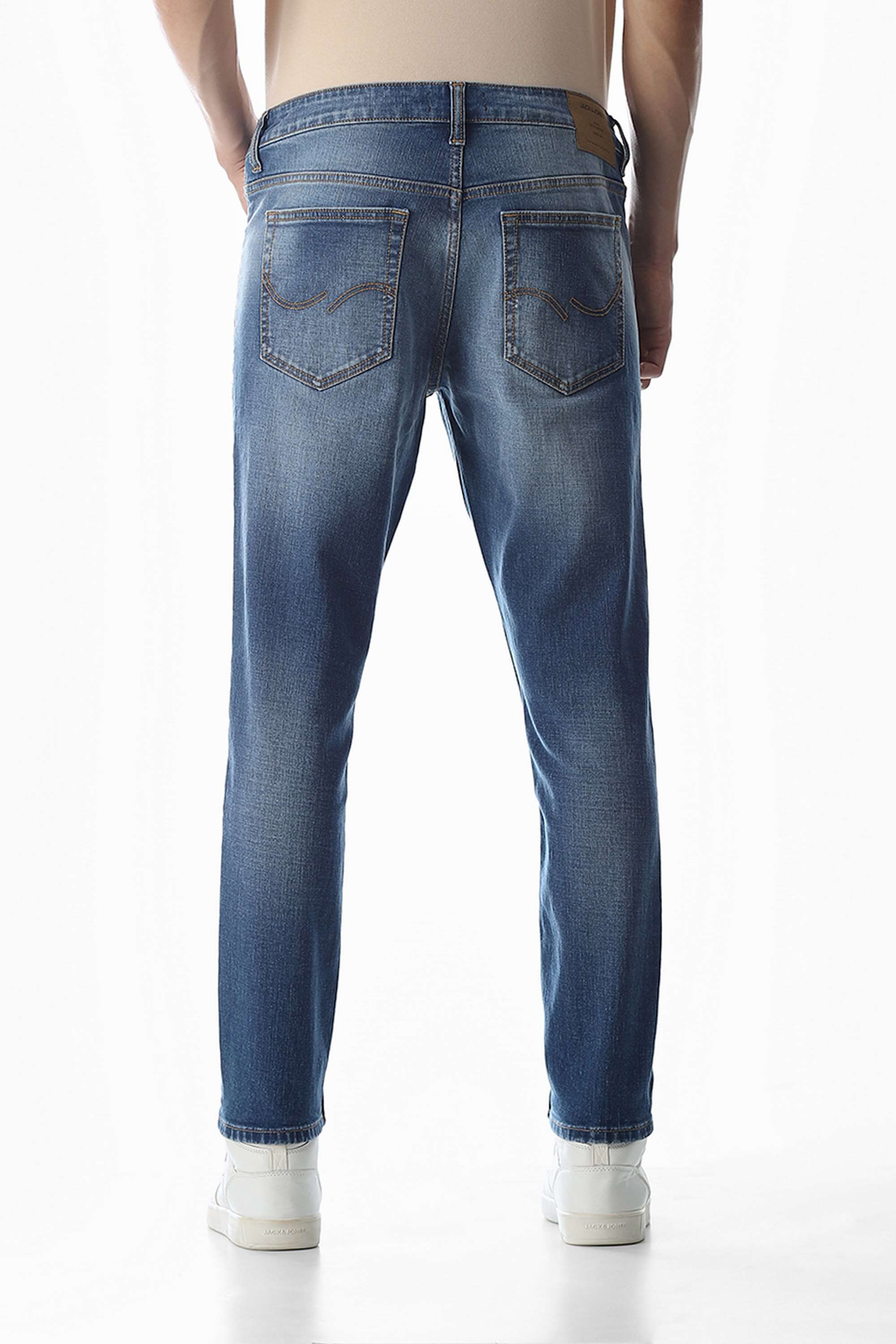Light-Wash-Cotton-Relaxed-Fit-Solid-Men-s-Jeans