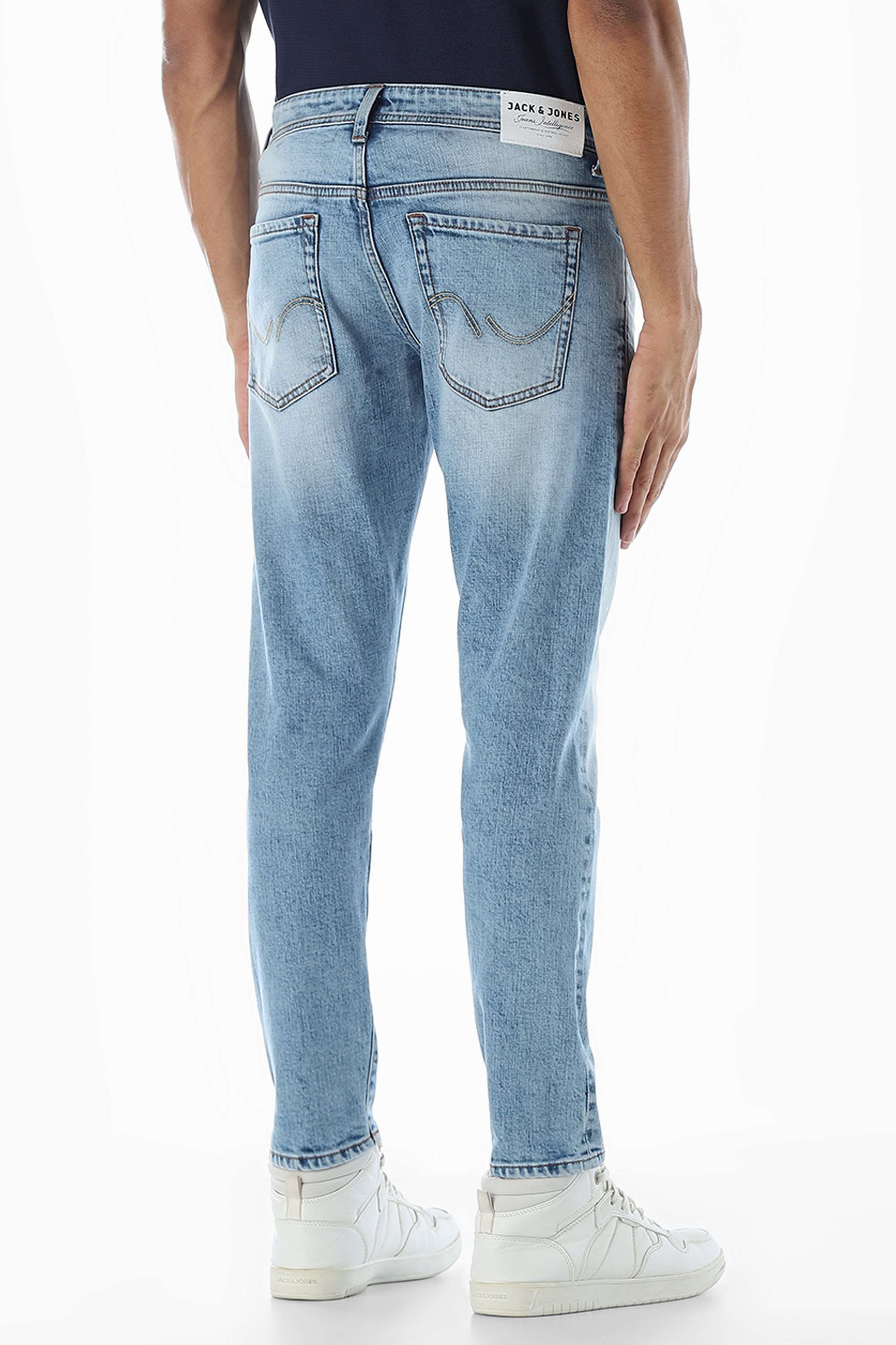 Light-Wash-Cotton-Relaxed-Fit-Solid-Men-s-Jeans