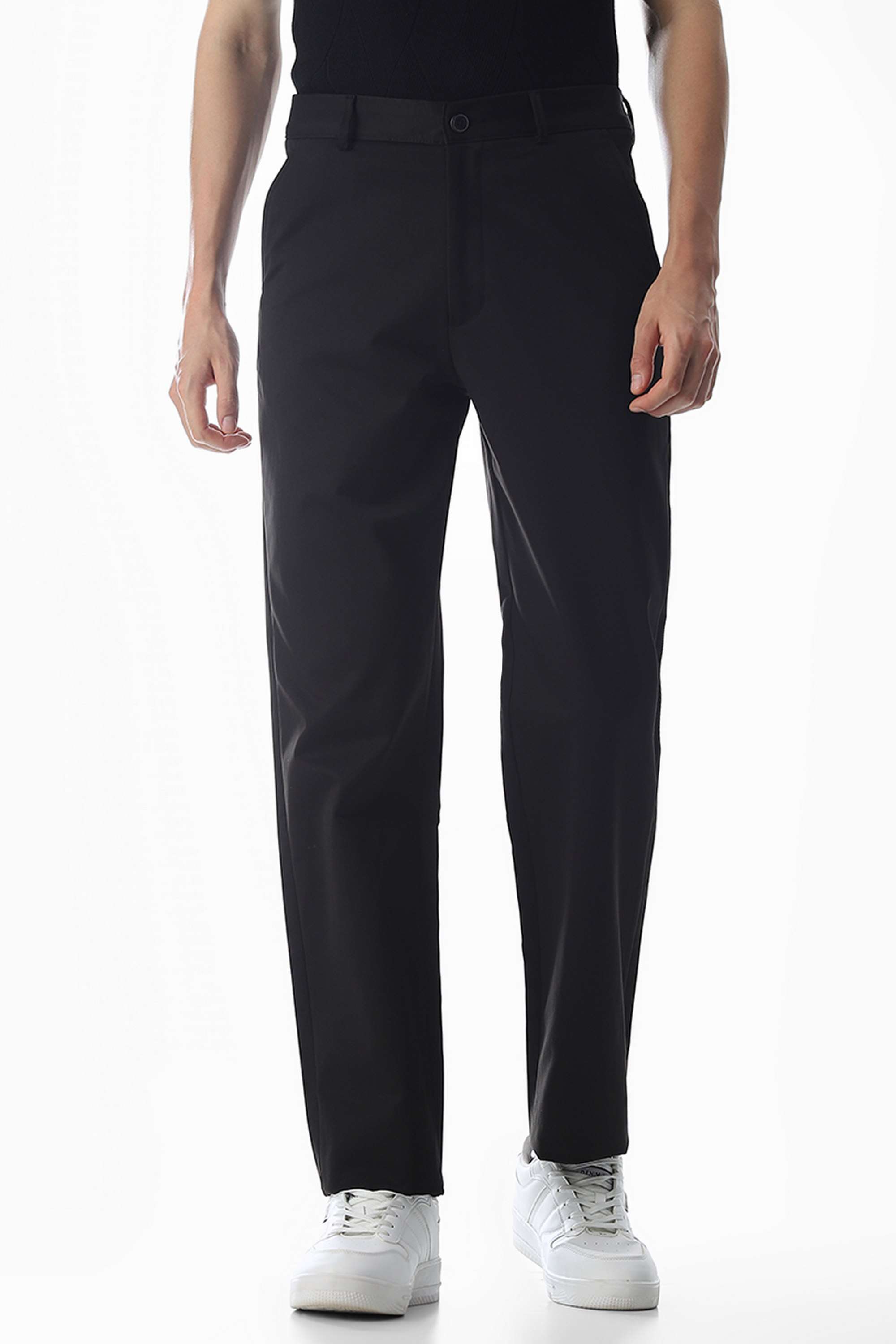Solid-Polyester-Regular-Fit-Men-s-Trousers
