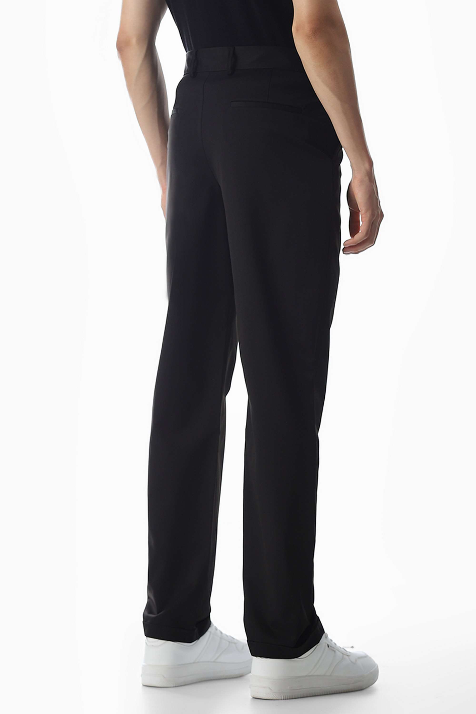 Solid-Polyester-Regular-Fit-Men-s-Trousers