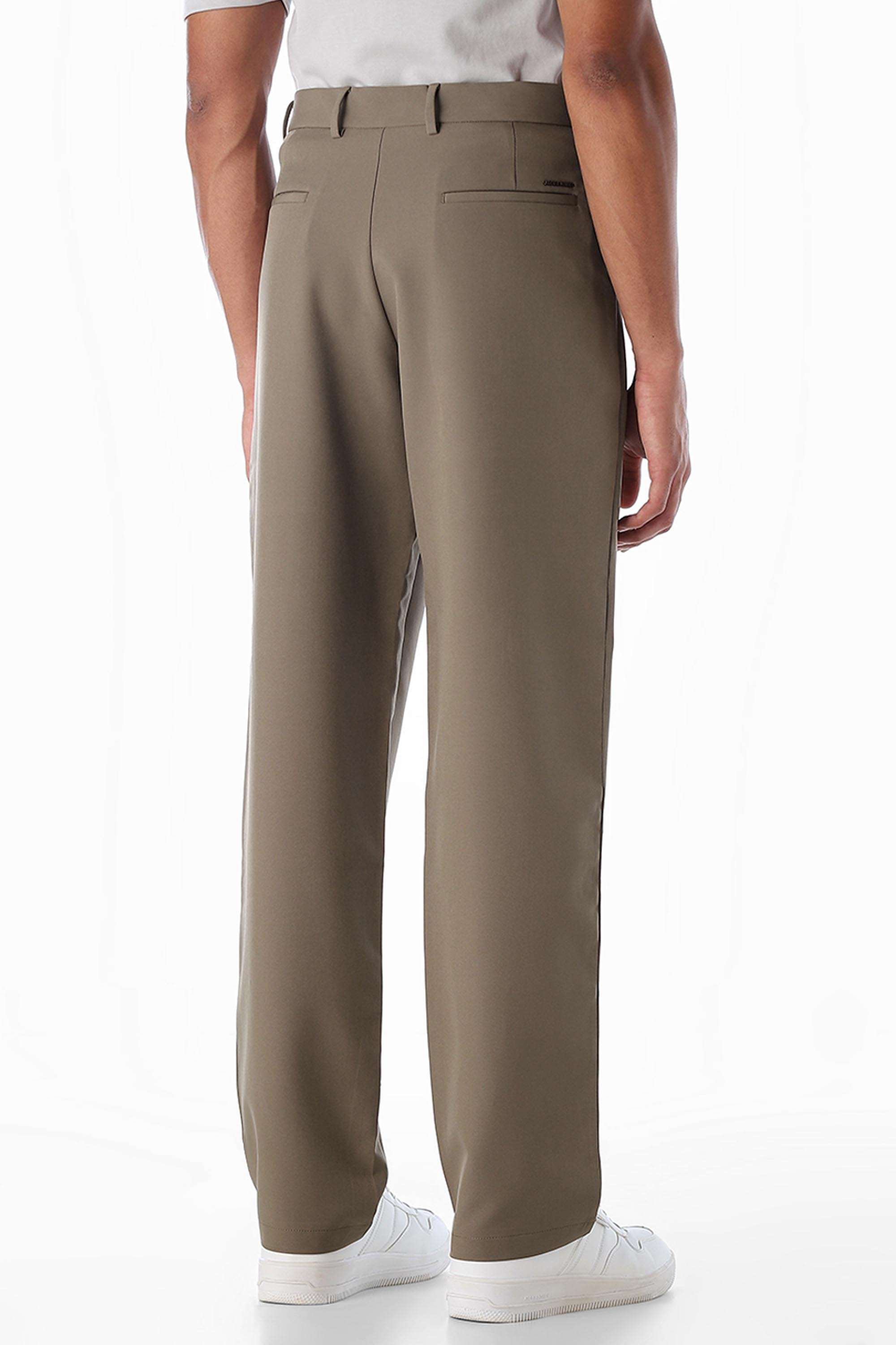 Solid-Polyester-Regular-Fit-Men-s-Casual-Trousers