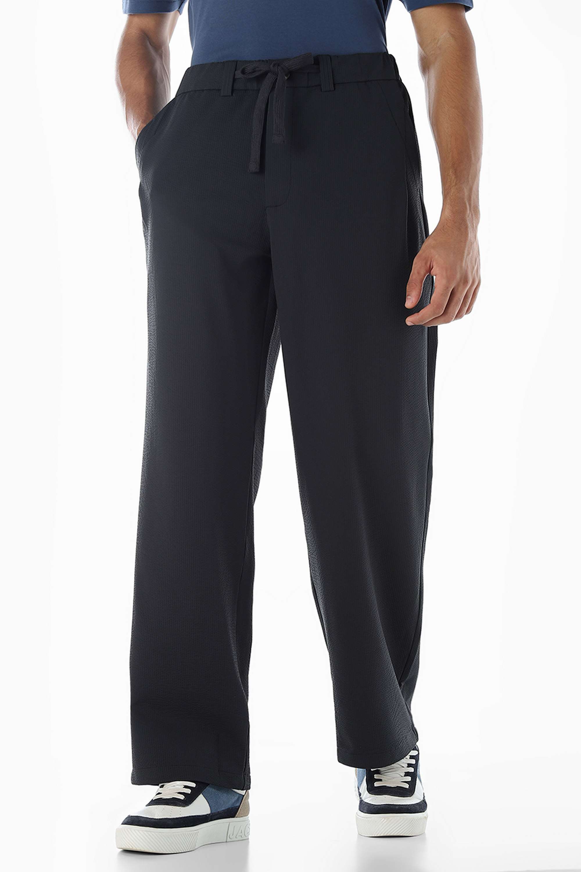 Textured-Regular-Fit-Polyester-Men-s-Casual-Wear-Trousers