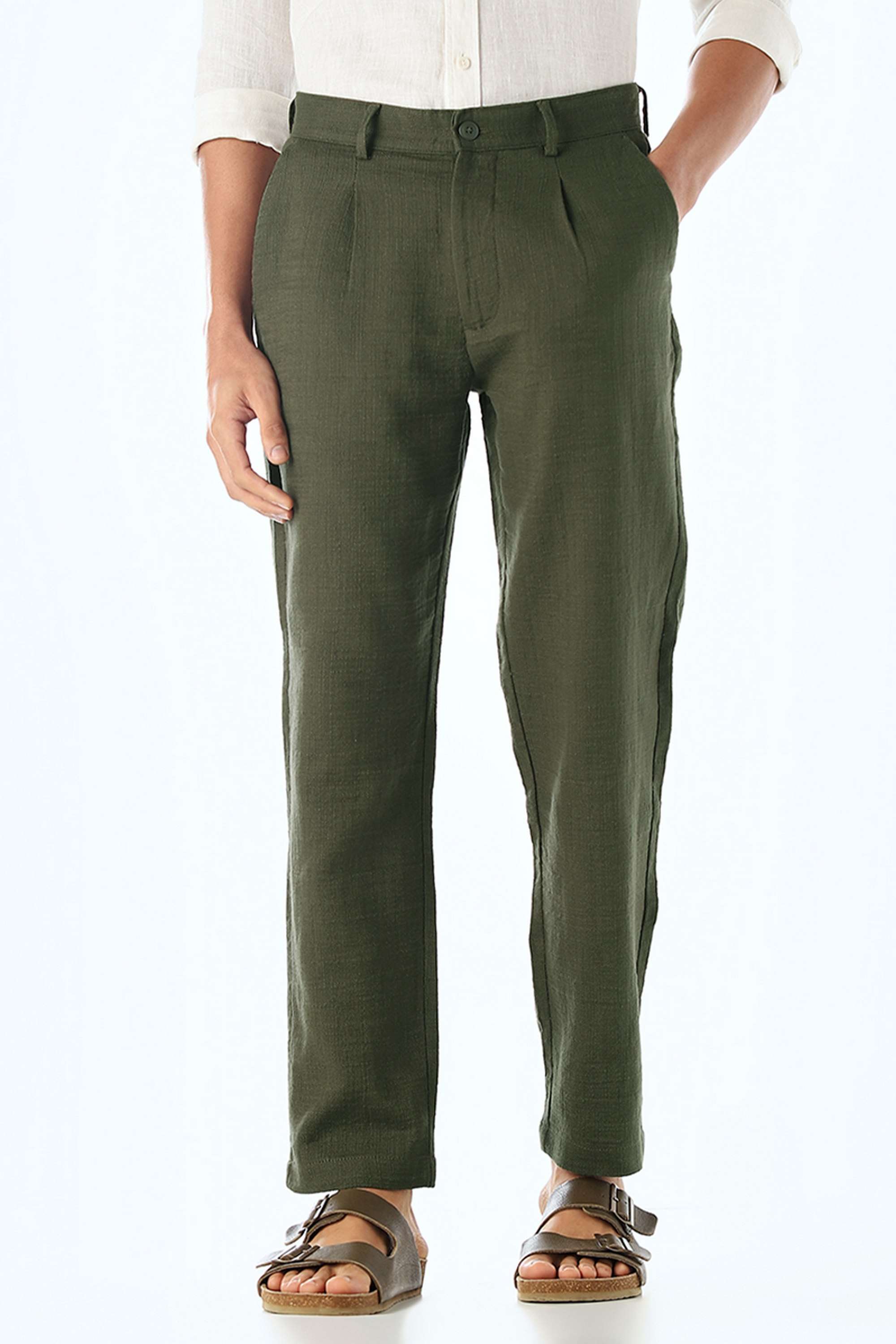 Solid-Cotton-Slim-Fit-Men-Trousers