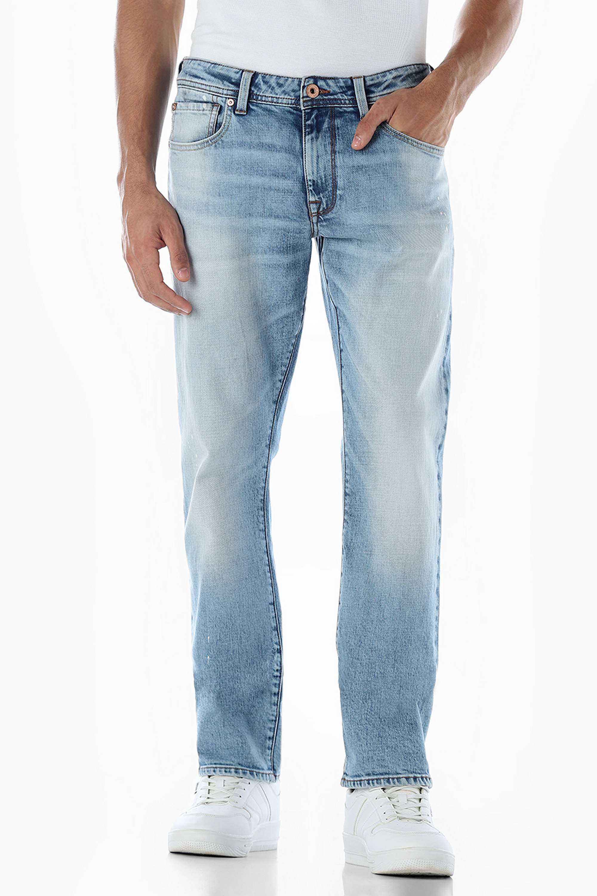 Light-Wash-Cotton-Regular-Fit-Men-s-Jeans