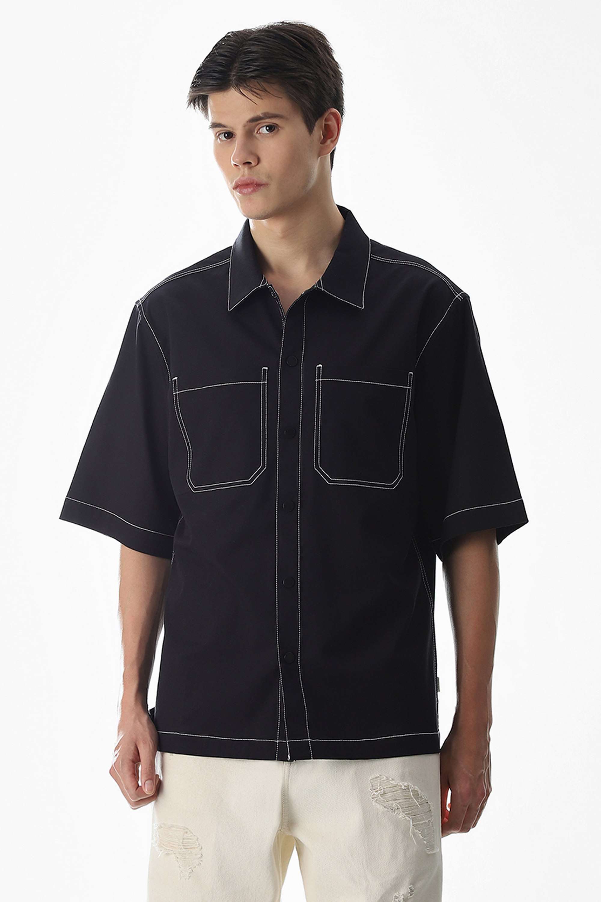 Solid-Cotton-Men-s-Shirt