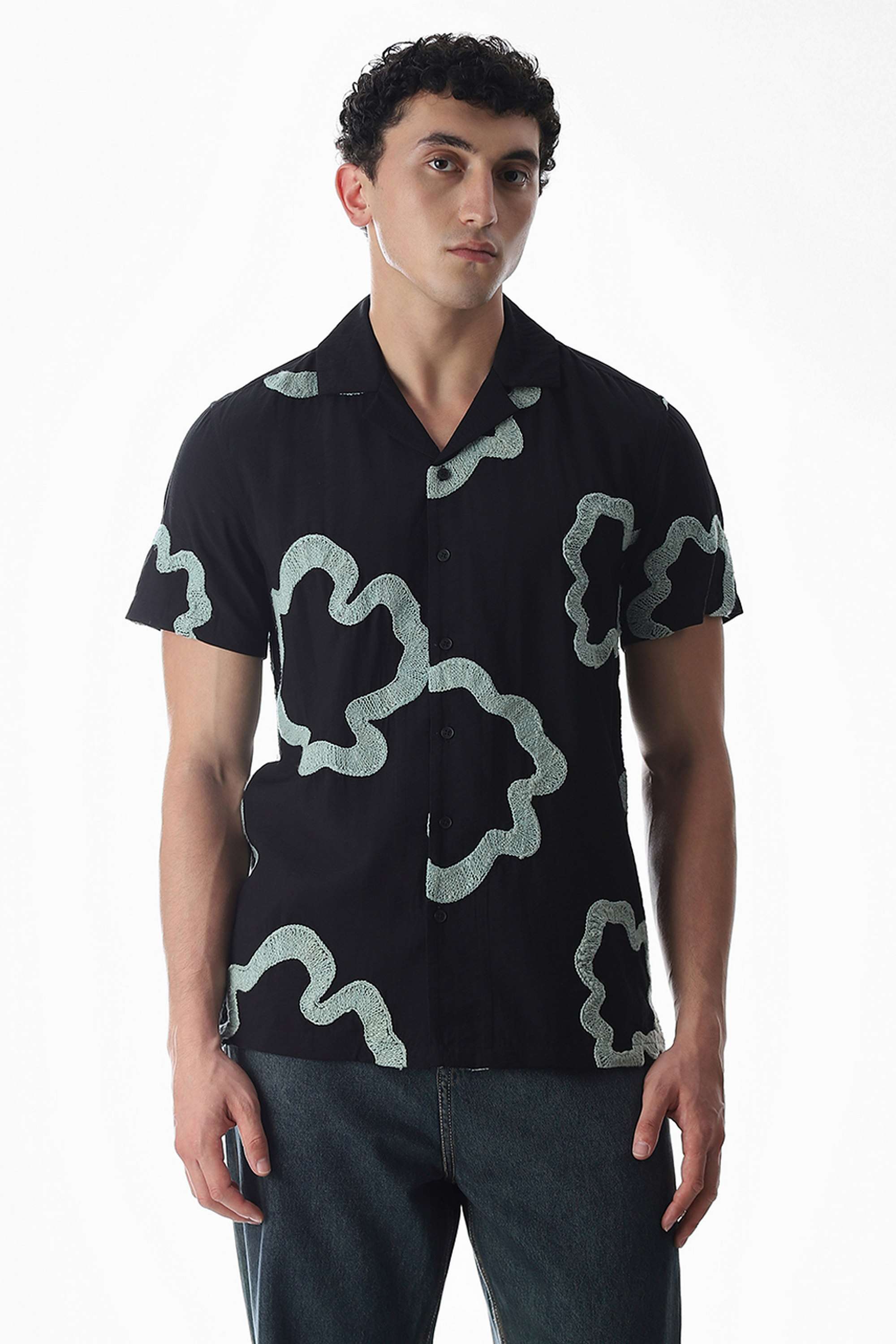 Embroidered-Viscose-Regular-Fit-Men-s-Shirt